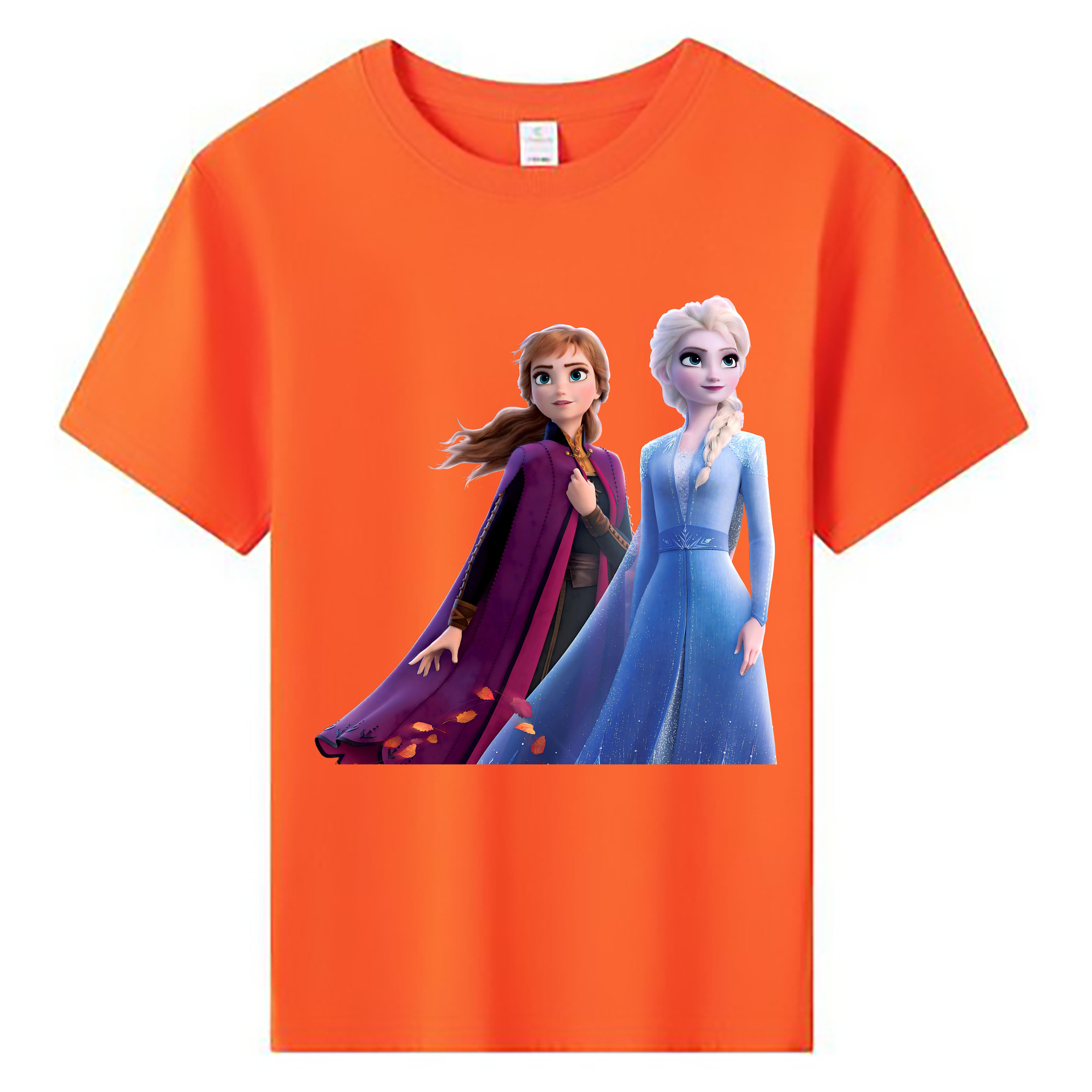 （画像用） アナと雪の女王 アンナ エルサ Frozen Anna Elsa 綿100％キッズTシャツ（フロントプリント）