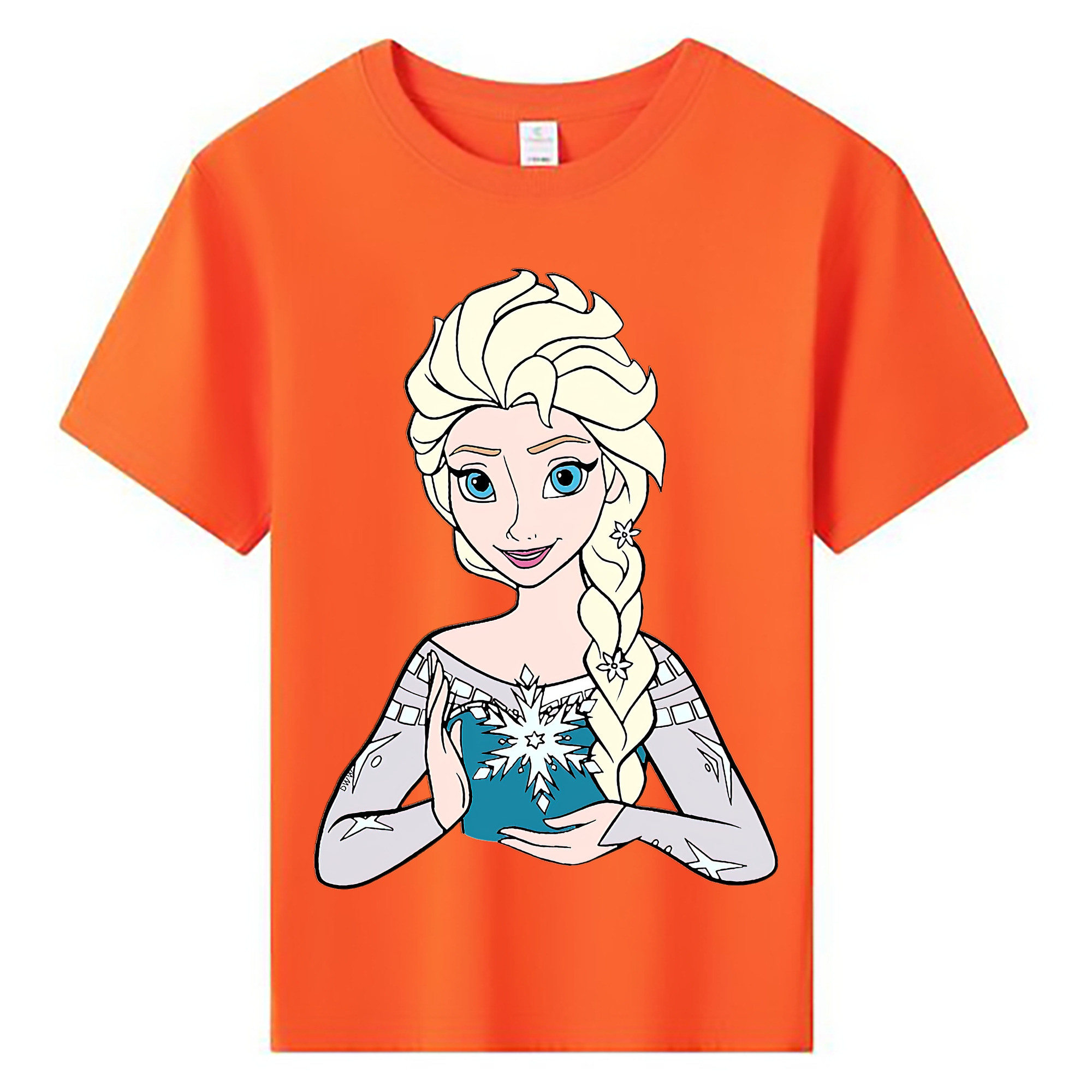 （画像用） アナと雪の女王 アンナ エルサ Frozen Anna Elsa 綿100％キッズTシャツ（フロントプリント）