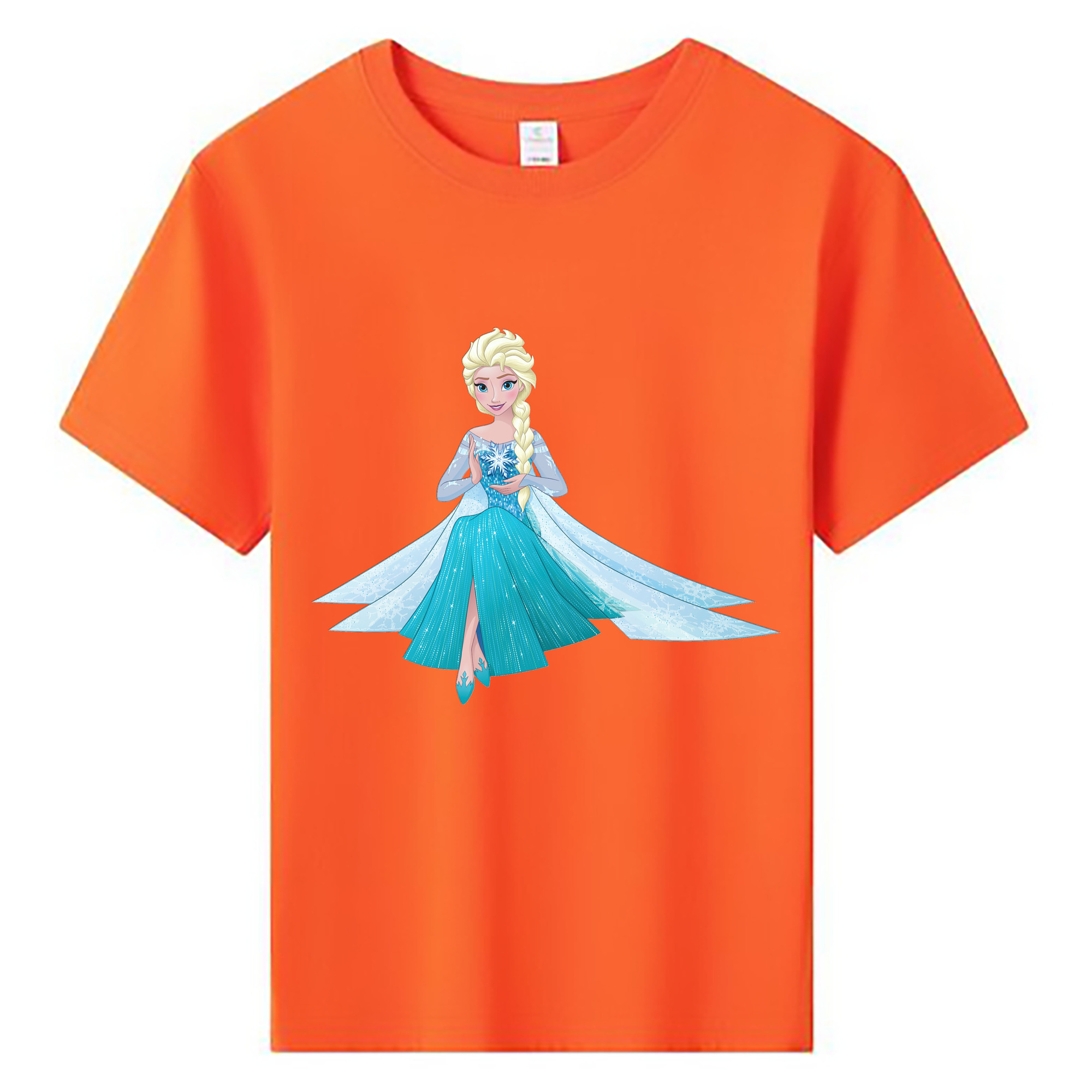 （画像用） アナと雪の女王 アンナ エルサ Frozen Anna Elsa 綿100％キッズTシャツ（フロントプリント）