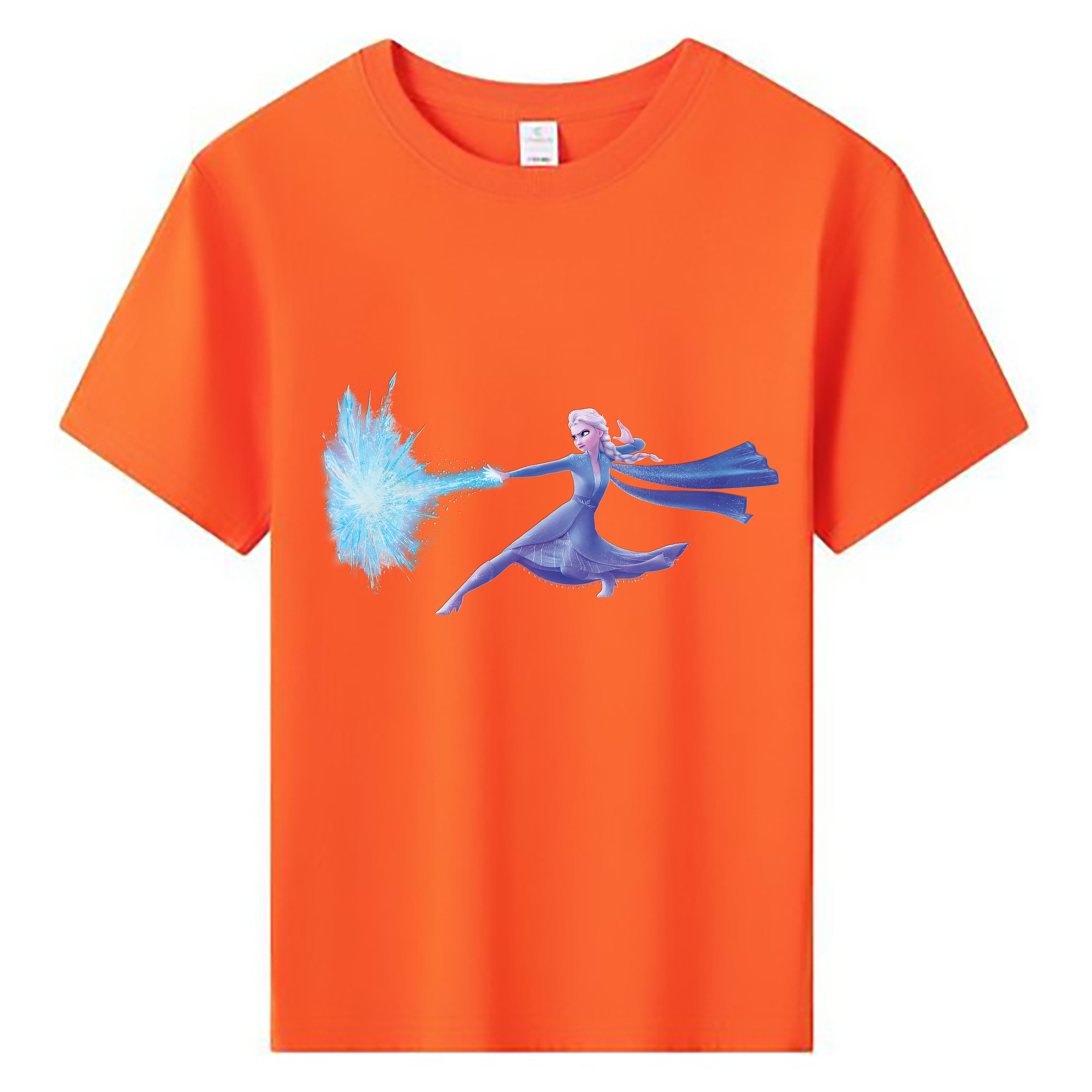 （画像用） アナと雪の女王 アンナ エルサ Frozen Anna Elsa 綿100％キッズTシャツ（フロントプリント）