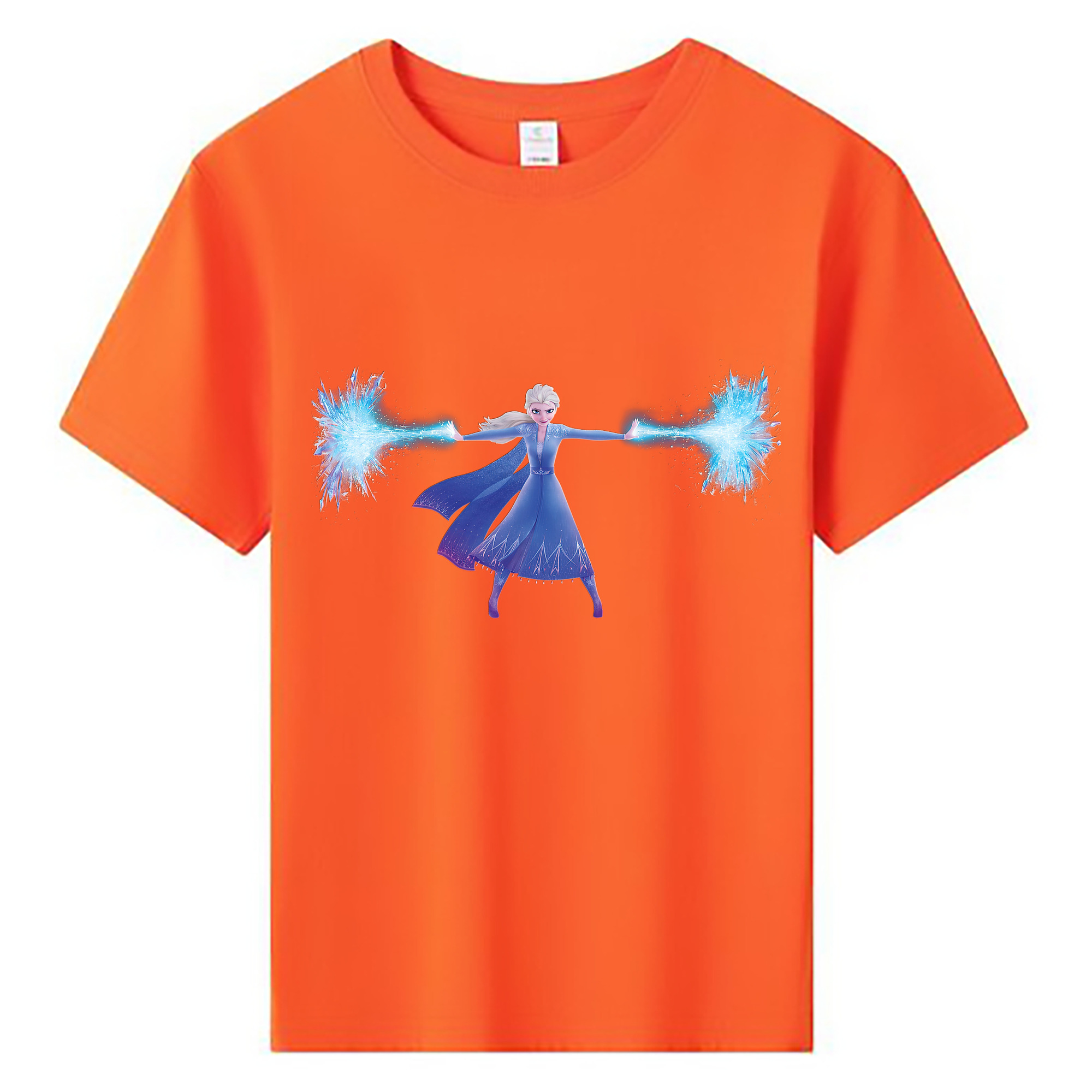 （画像用） アナと雪の女王 アンナ エルサ Frozen Anna Elsa 綿100％キッズTシャツ（フロントプリント）
