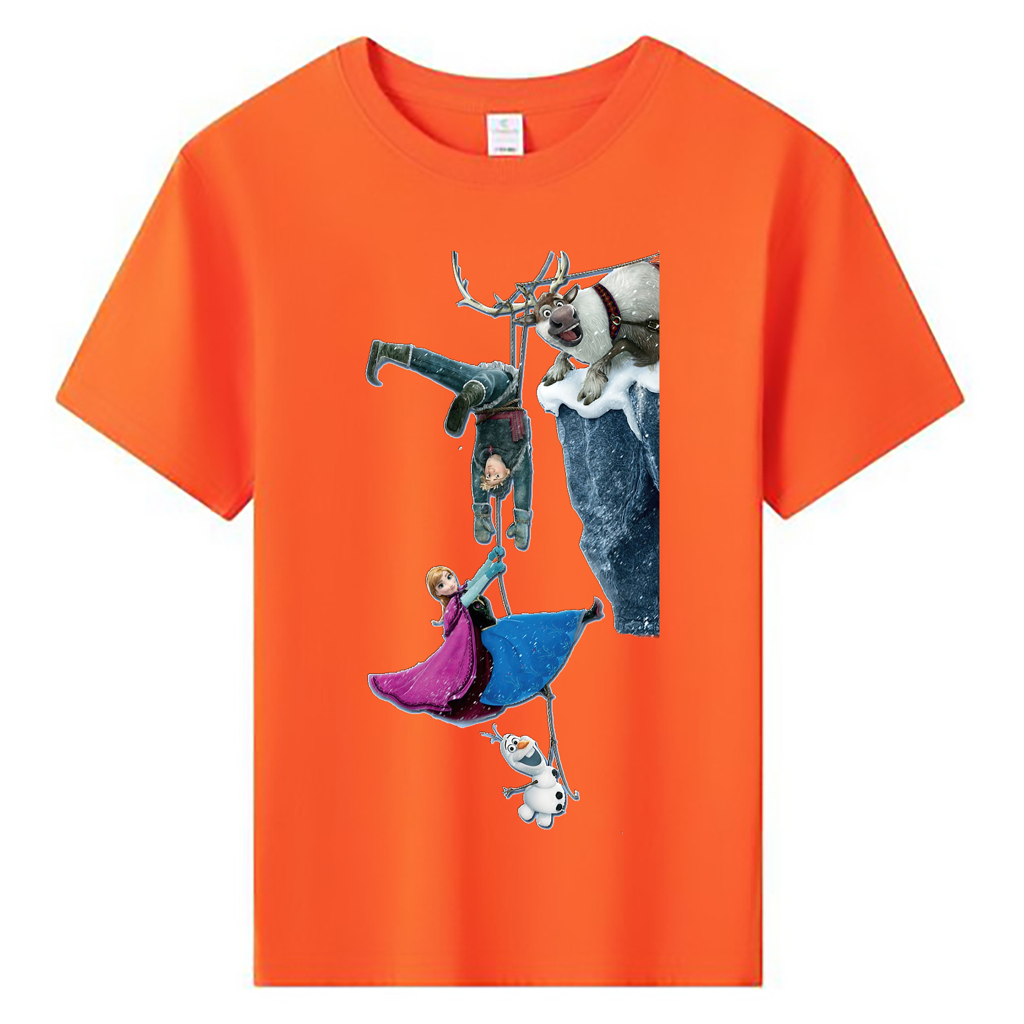 （画像用） アナと雪の女王 アンナ エルサ Frozen Anna Elsa 綿100％キッズTシャツ（フロントプリント）
