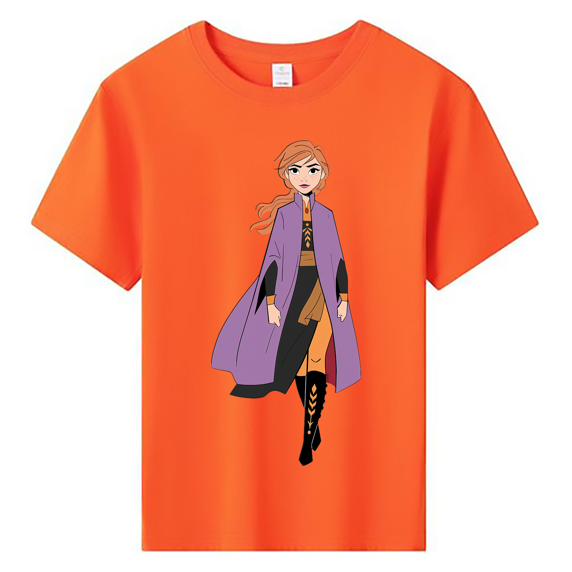（画像用） アナと雪の女王 アンナ エルサ Frozen Anna Elsa 綿100％キッズTシャツ（フロントプリント）