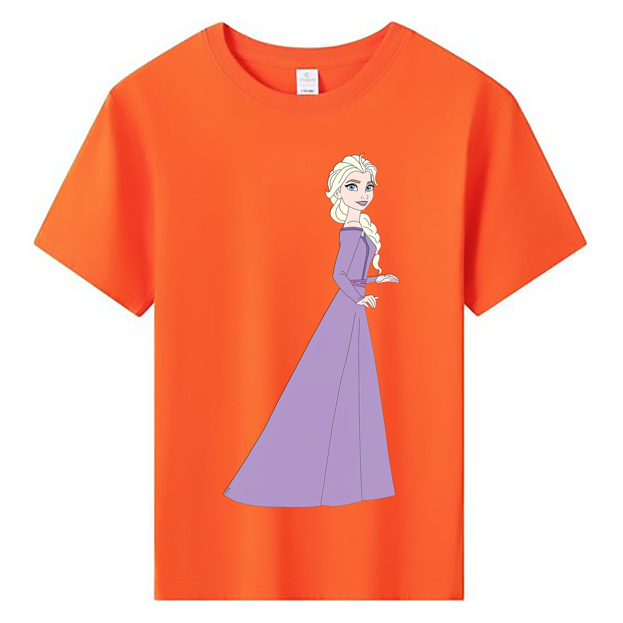 （画像用） アナと雪の女王 アンナ エルサ Frozen Anna Elsa 綿100％キッズTシャツ（フロントプリント）
