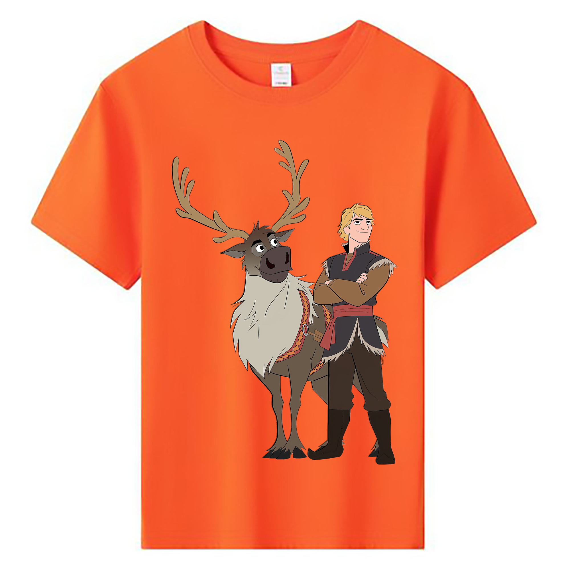 （画像用） アナと雪の女王 アンナ エルサ Frozen Anna Elsa 綿100％キッズTシャツ（フロントプリント）