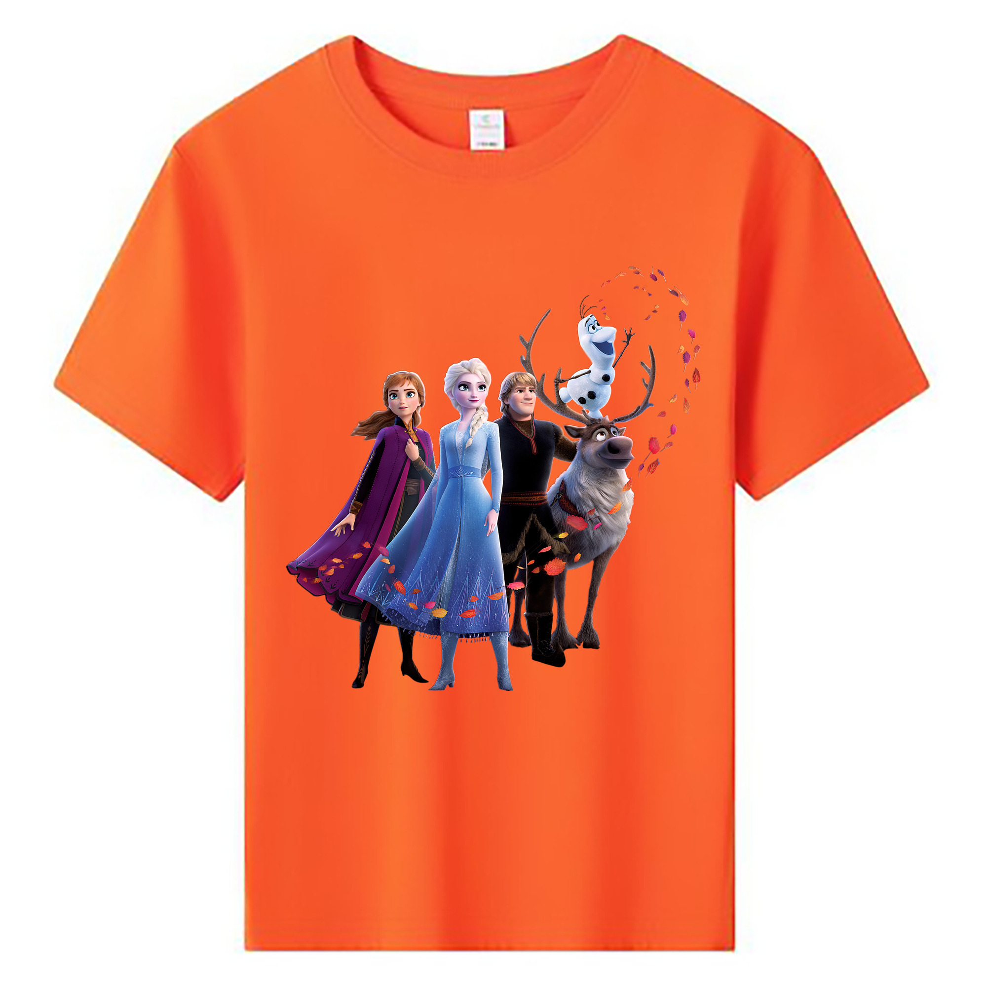 （画像用） アナと雪の女王 アンナ エルサ Frozen Anna Elsa 綿100％キッズTシャツ（フロントプリント）