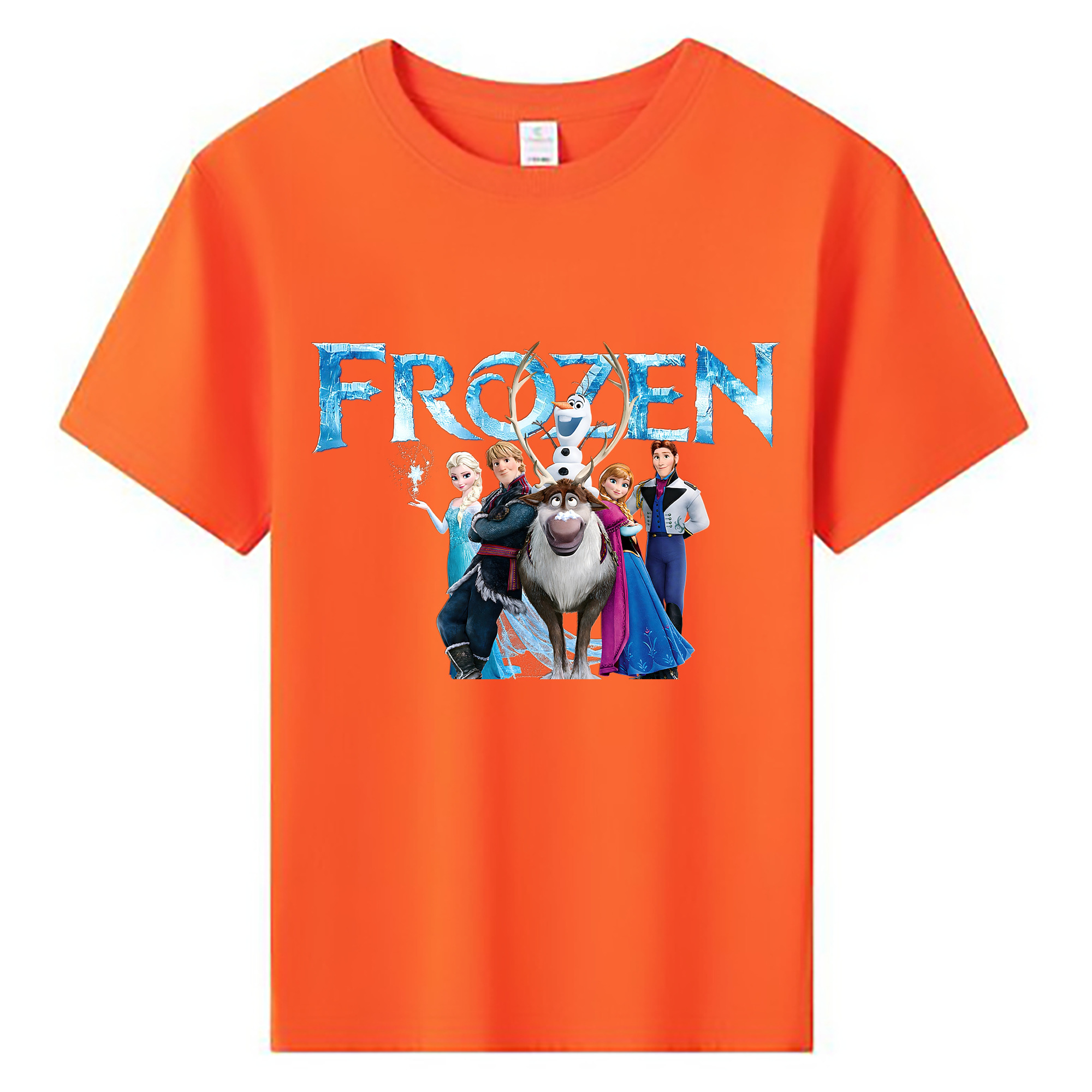 （画像用） アナと雪の女王 アンナ エルサ Frozen Anna Elsa 綿100％キッズTシャツ（フロントプリント）