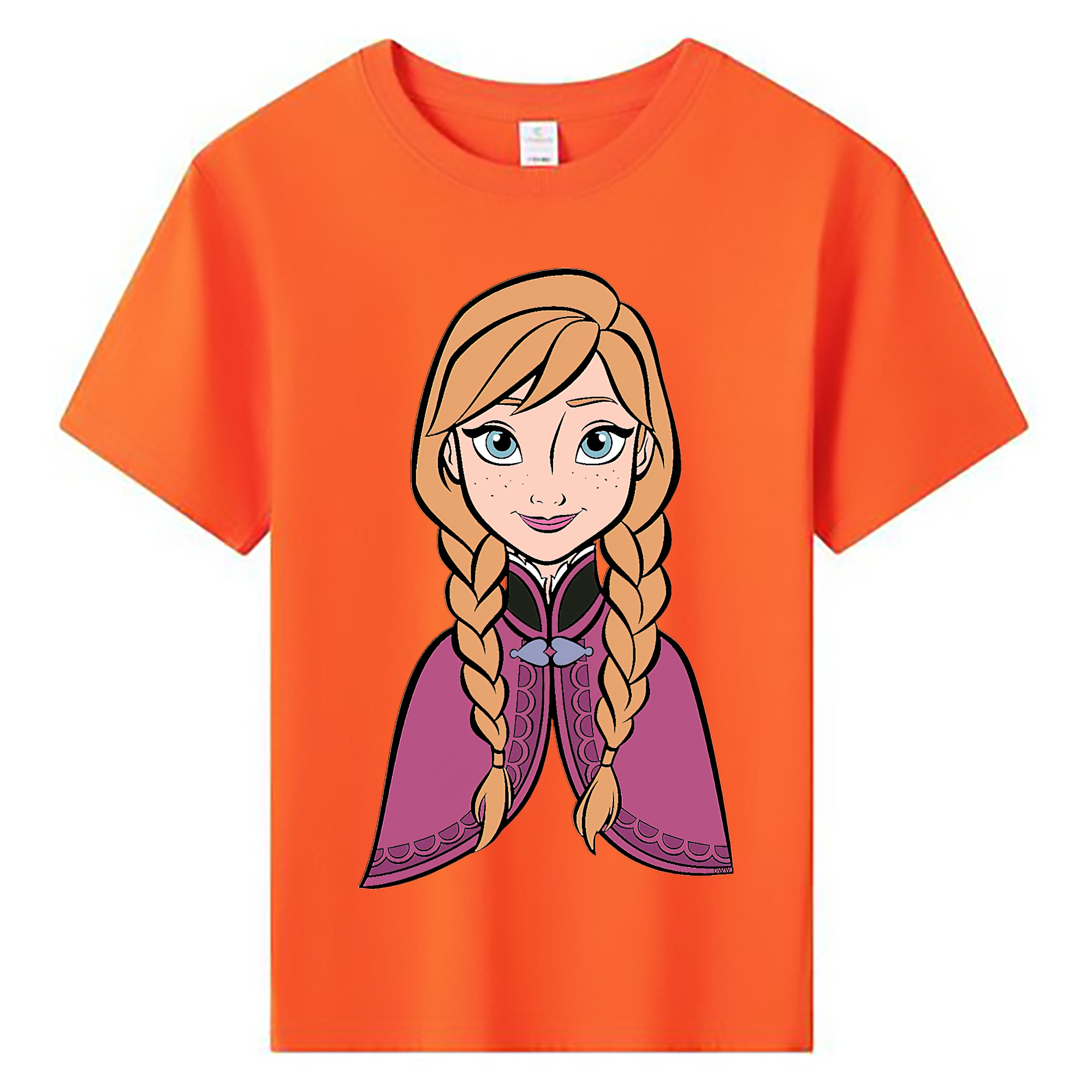 （画像用） アナと雪の女王 アンナ エルサ Frozen Anna Elsa 綿100％キッズTシャツ（フロントプリント）