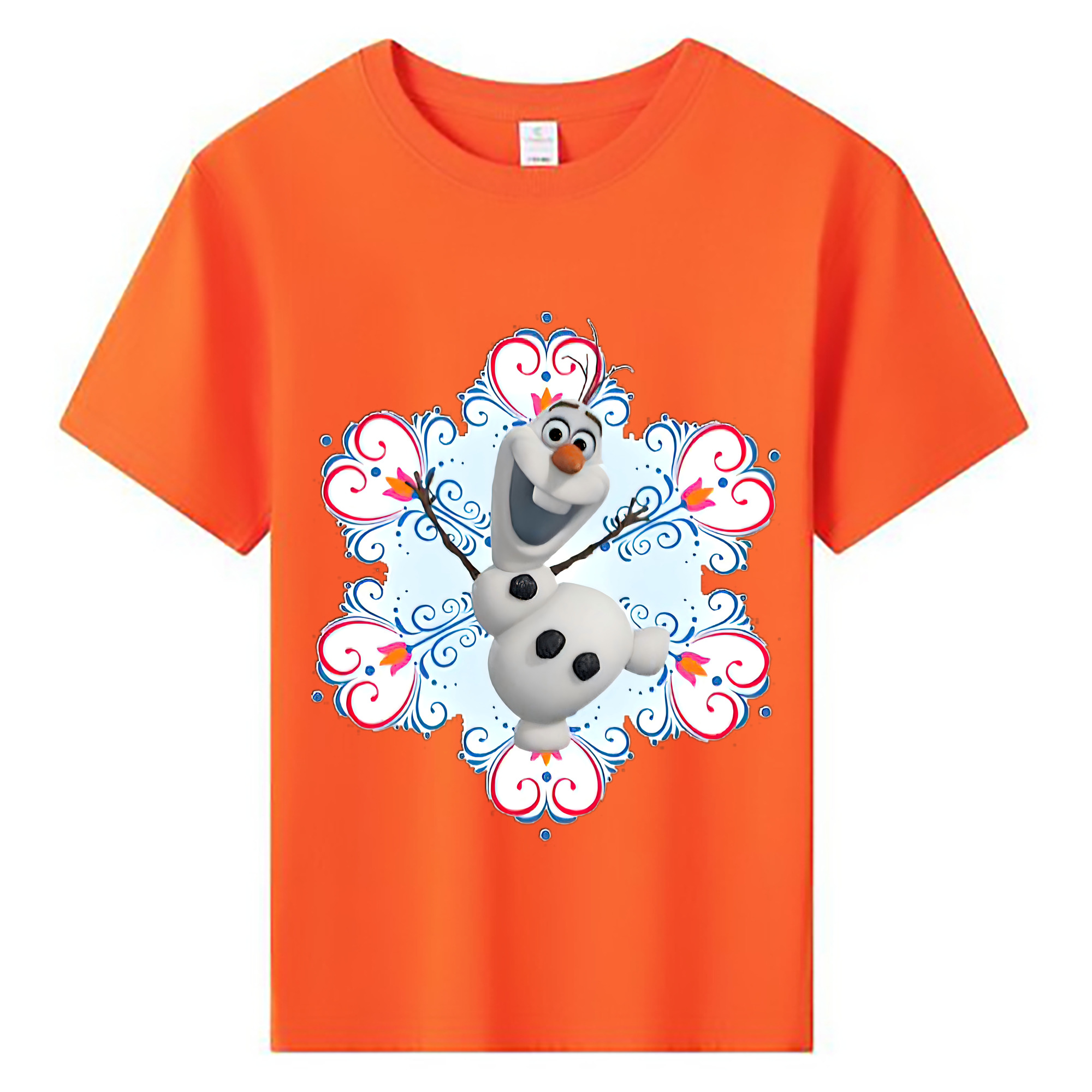 （画像用） アナと雪の女王 アンナ エルサ Frozen Anna Elsa 綿100％キッズTシャツ（フロントプリント）