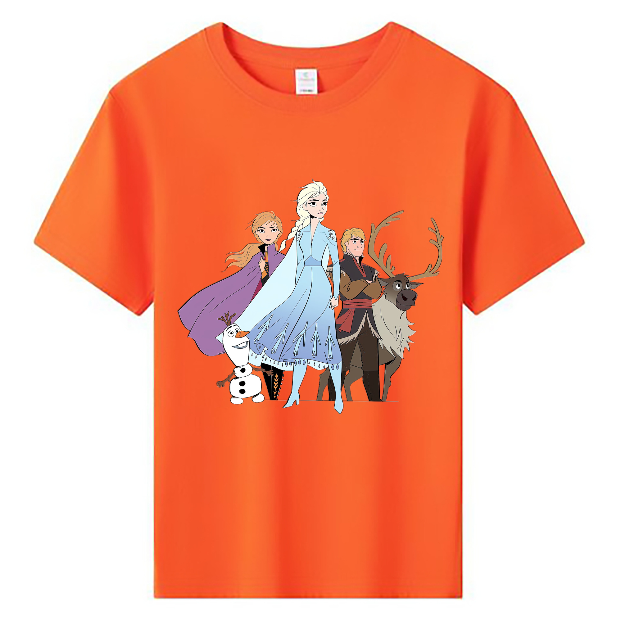 （画像用） アナと雪の女王 アンナ エルサ Frozen Anna Elsa 綿100％キッズTシャツ（フロントプリント）
