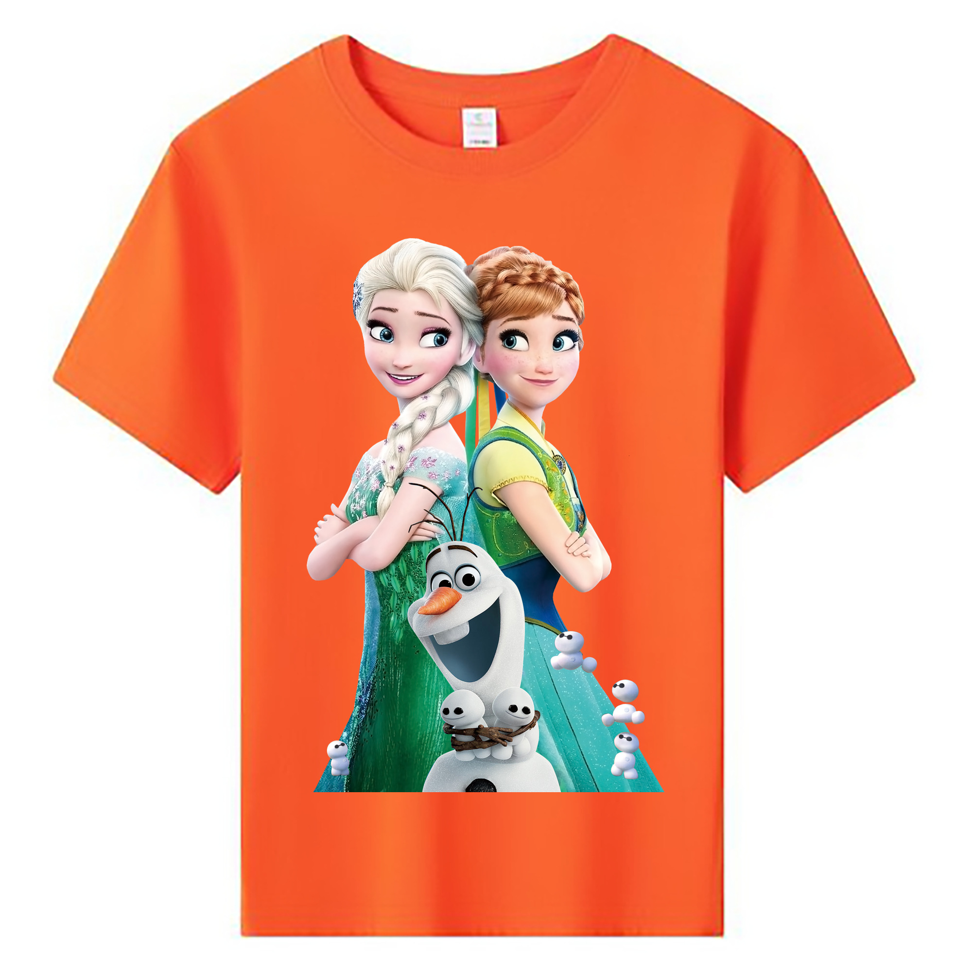 （画像用） アナと雪の女王 アンナ エルサ Frozen Anna Elsa 綿100％キッズTシャツ（フロントプリント）