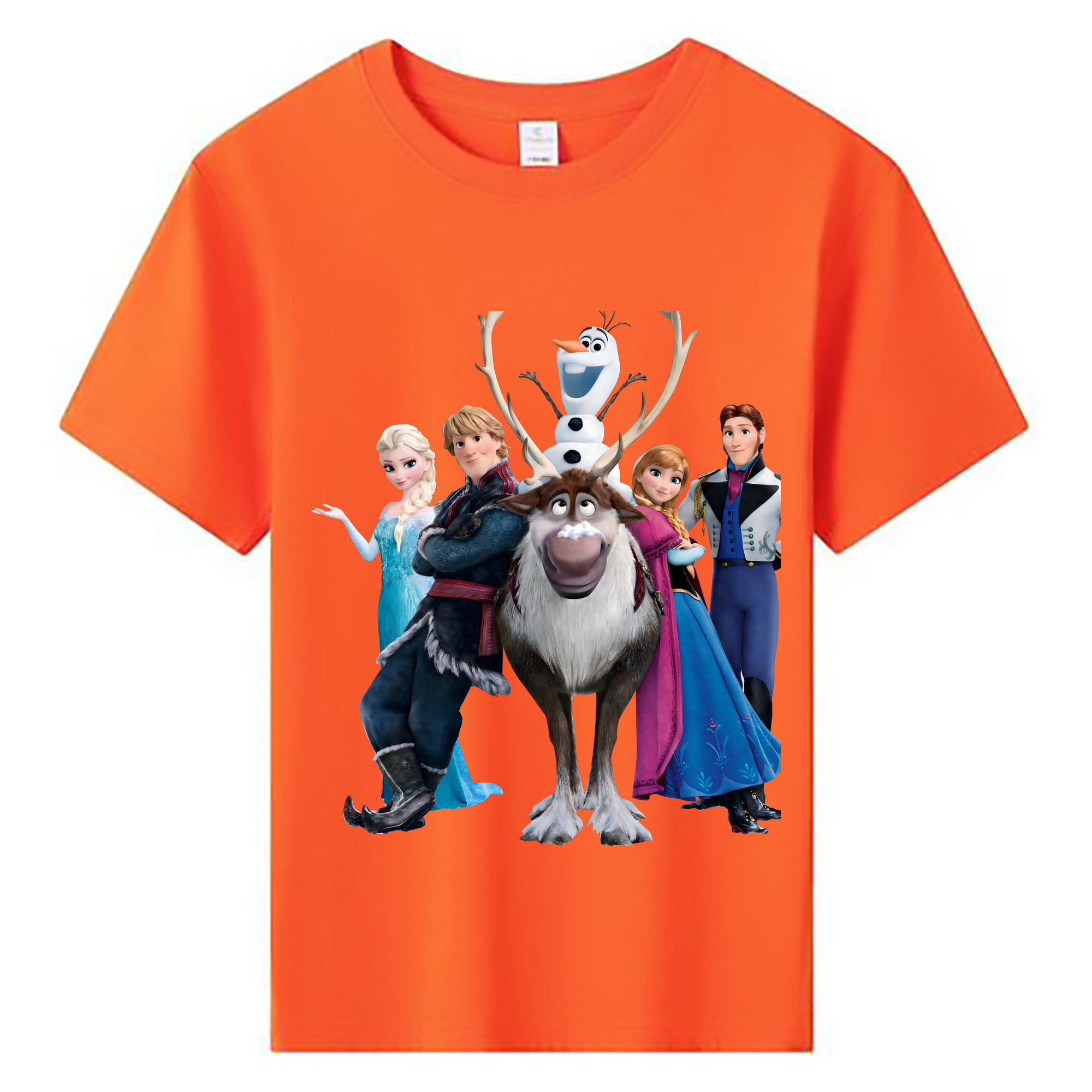 （画像用） アナと雪の女王 アンナ エルサ Frozen Anna Elsa 綿100％キッズTシャツ（フロントプリント）