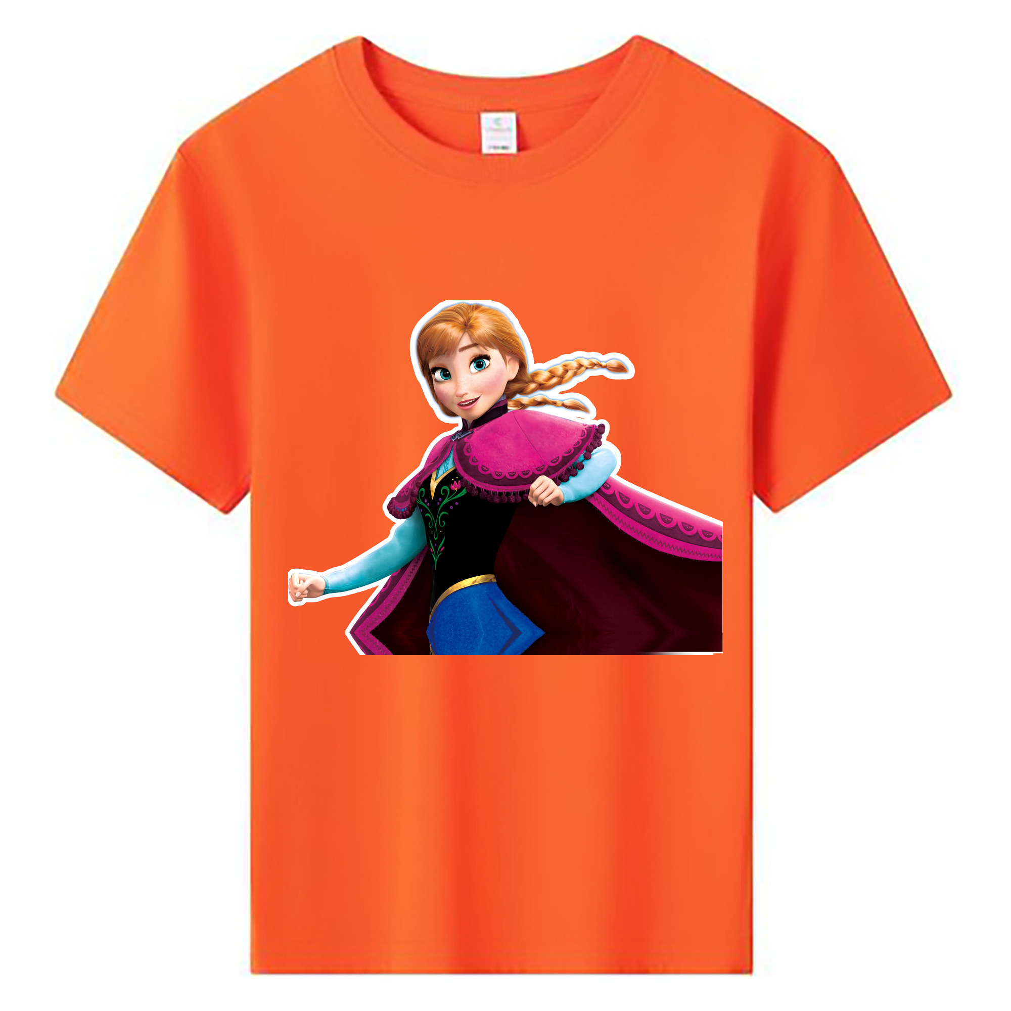 （画像用） アナと雪の女王 アンナ エルサ Frozen Anna Elsa 綿100％キッズTシャツ（フロントプリント）