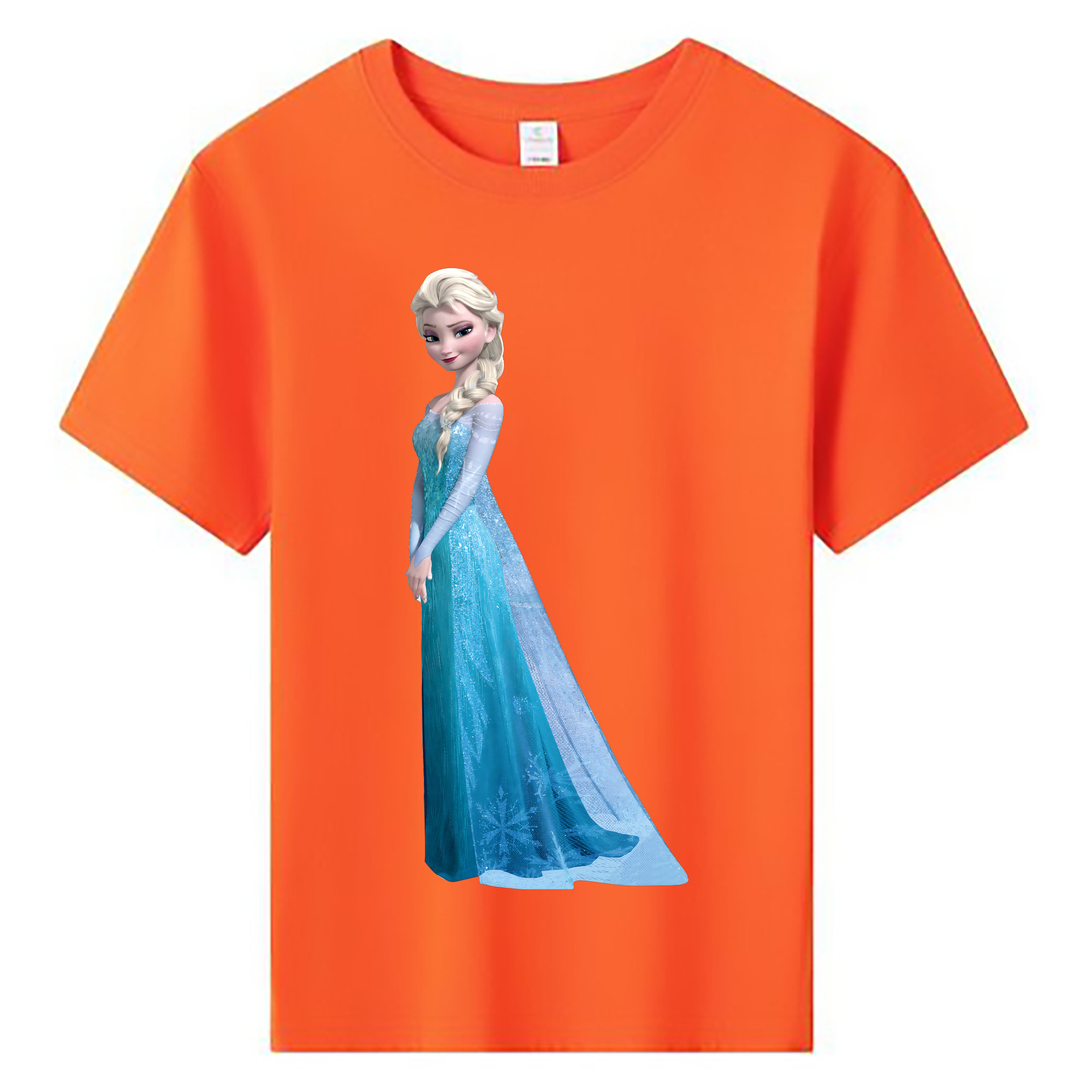 （画像用） アナと雪の女王 アンナ エルサ Frozen Anna Elsa 綿100％キッズTシャツ（フロントプリント）