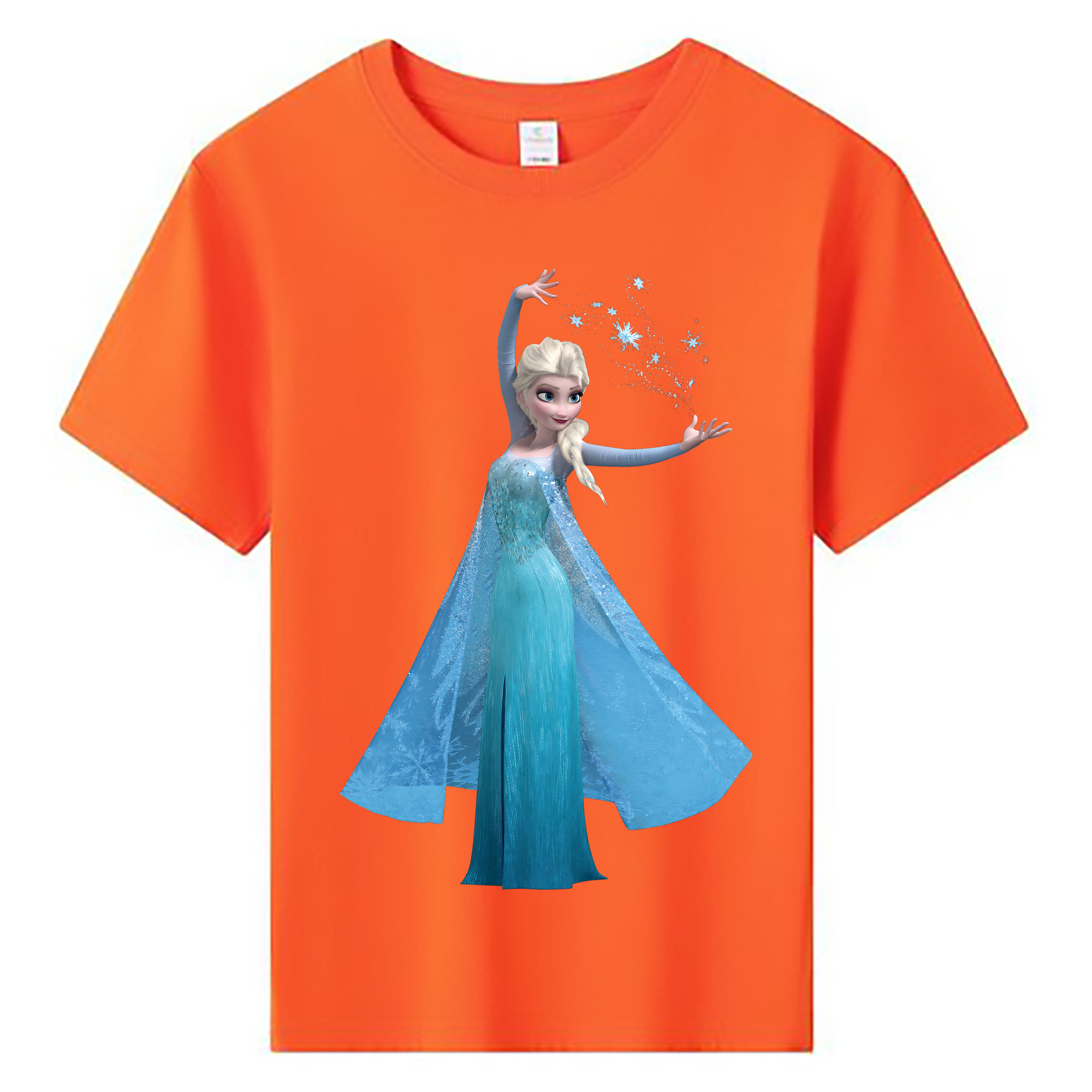 （画像用） アナと雪の女王 アンナ エルサ Frozen Anna Elsa 綿100％キッズTシャツ（フロントプリント）