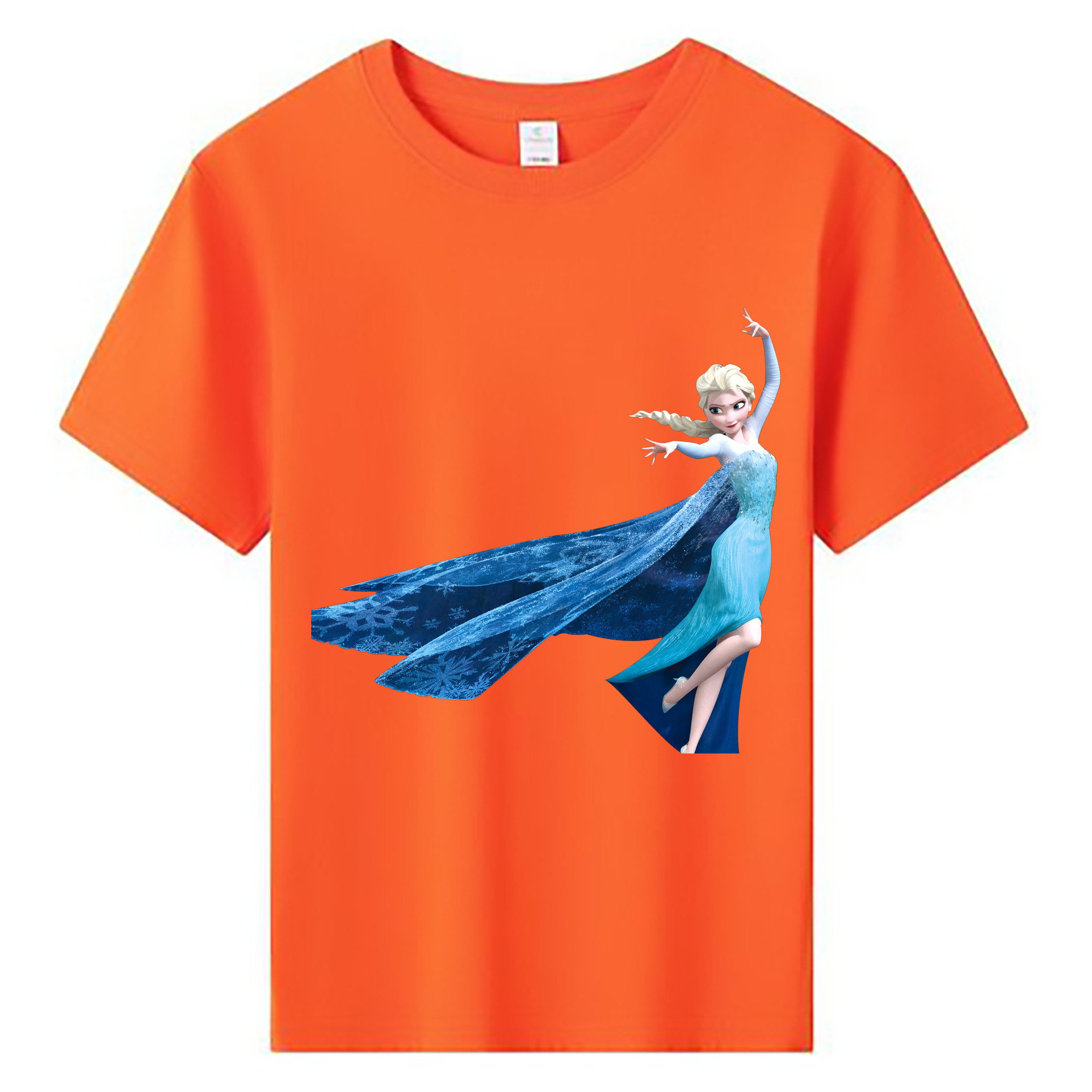（画像用） アナと雪の女王 アンナ エルサ Frozen Anna Elsa 綿100％キッズTシャツ（フロントプリント）