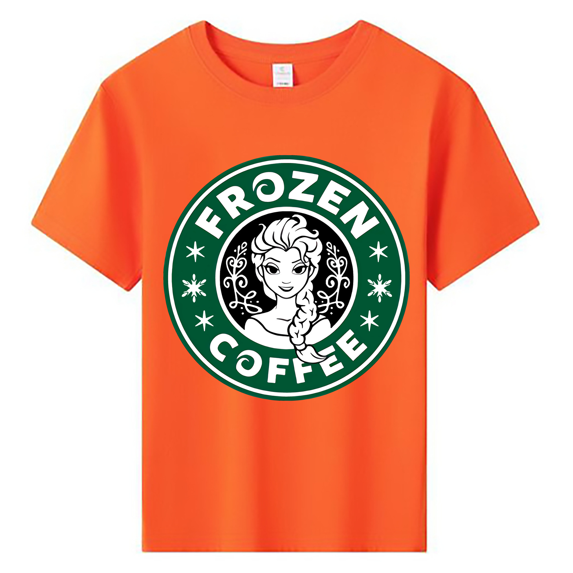 （画像用） アナと雪の女王 アンナ エルサ Frozen Anna Elsa 綿100％キッズTシャツ（フロントプリント）
