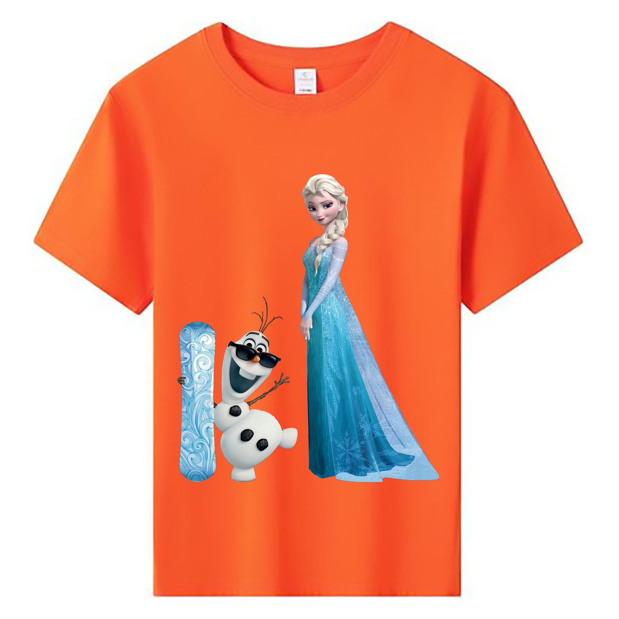 （画像用） アナと雪の女王 アンナ エルサ Frozen Anna Elsa 綿100％キッズTシャツ（フロントプリント）