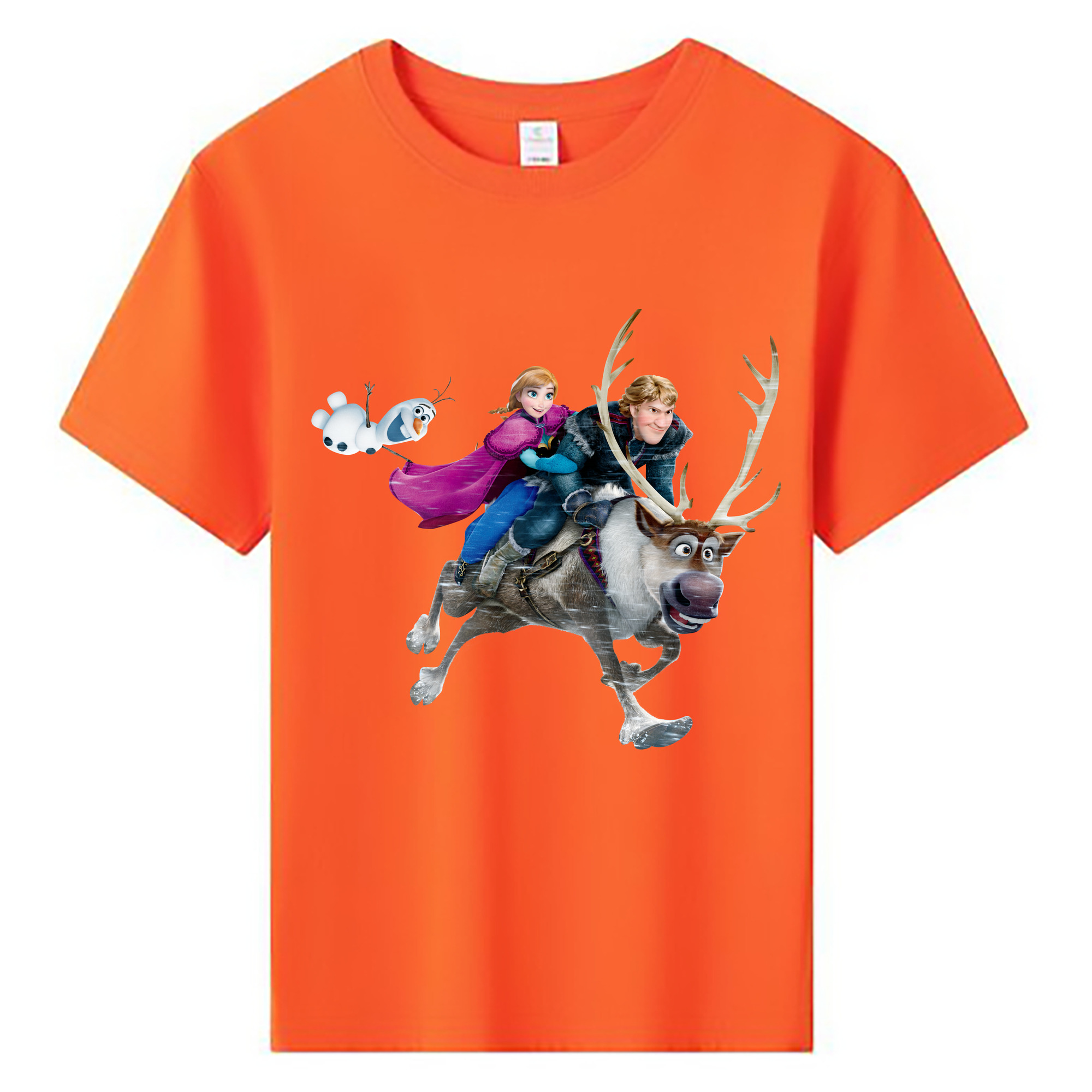 （画像用） アナと雪の女王 アンナ エルサ Frozen Anna Elsa 綿100％キッズTシャツ（フロントプリント）