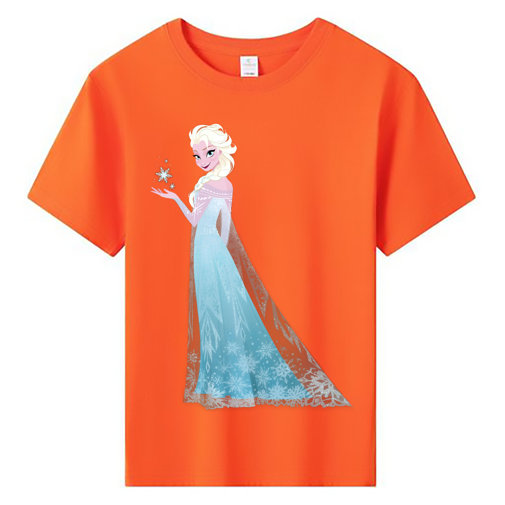 （画像用） アナと雪の女王 アンナ エルサ Frozen Anna Elsa 綿100％キッズTシャツ（フロントプリント）