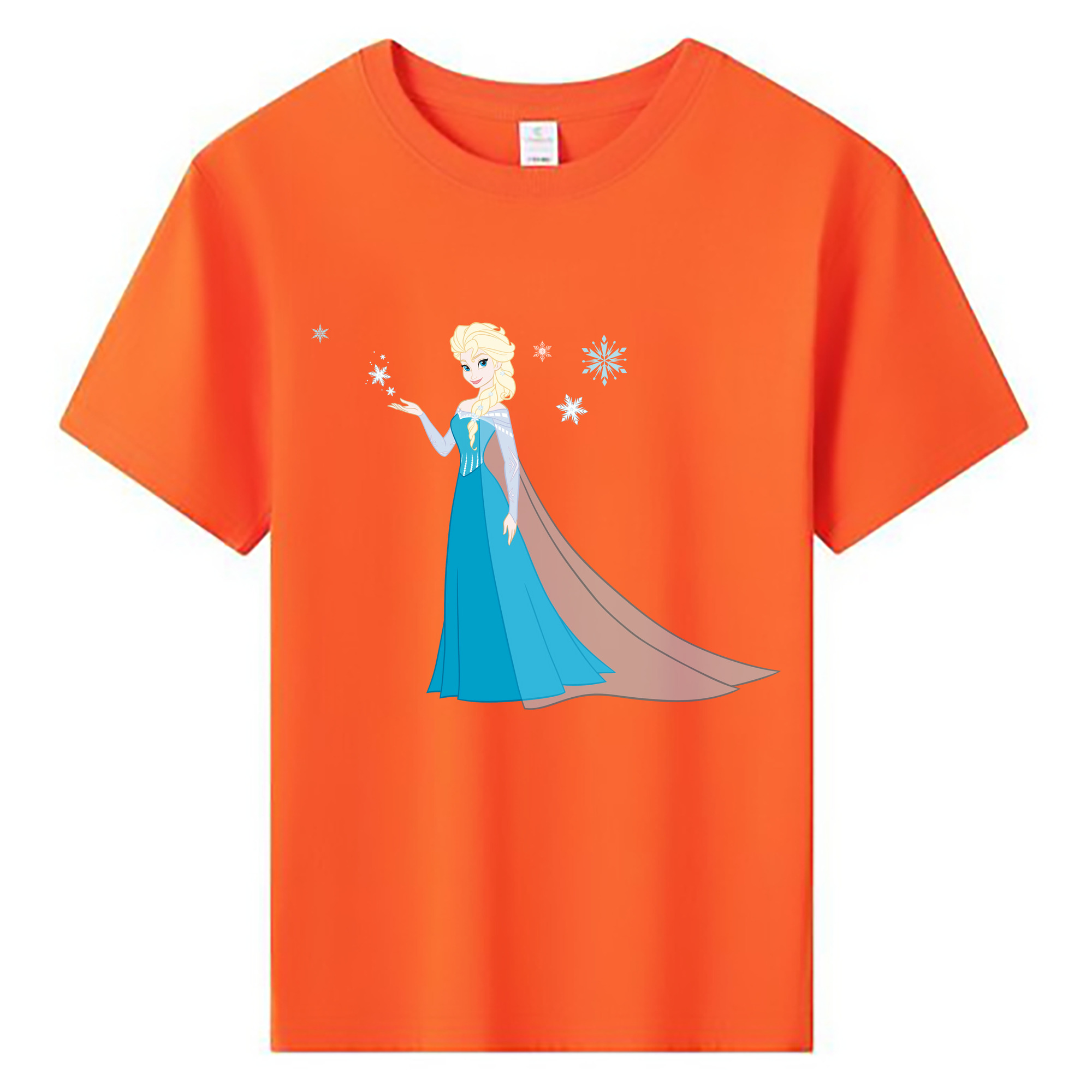 （画像用） アナと雪の女王 アンナ エルサ Frozen Anna Elsa 綿100％キッズTシャツ（フロントプリント）