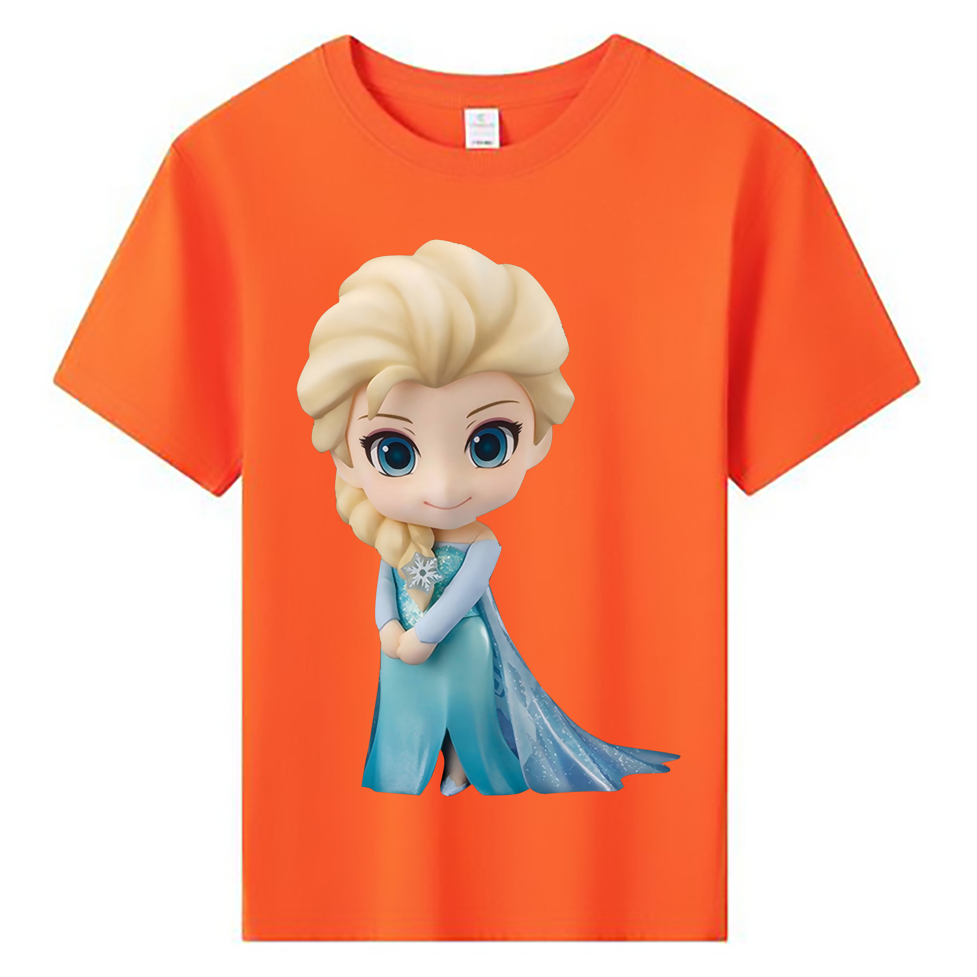 （画像用） アナと雪の女王 アンナ エルサ Frozen Anna Elsa 綿100％キッズTシャツ（フロントプリント）