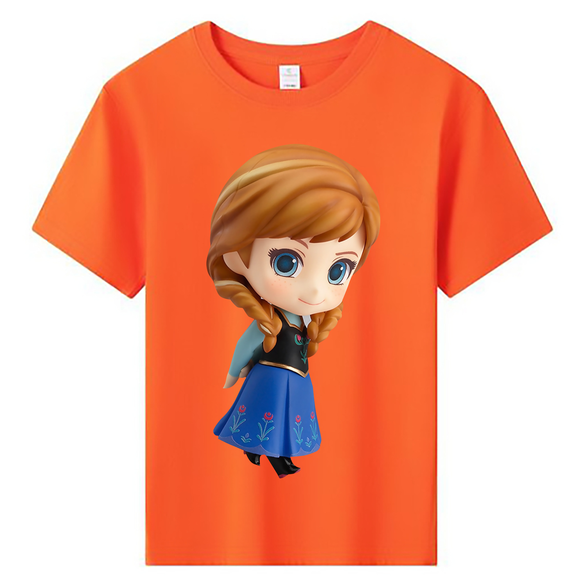 （画像用） アナと雪の女王 アンナ エルサ Frozen Anna Elsa 綿100％キッズTシャツ（フロントプリント）