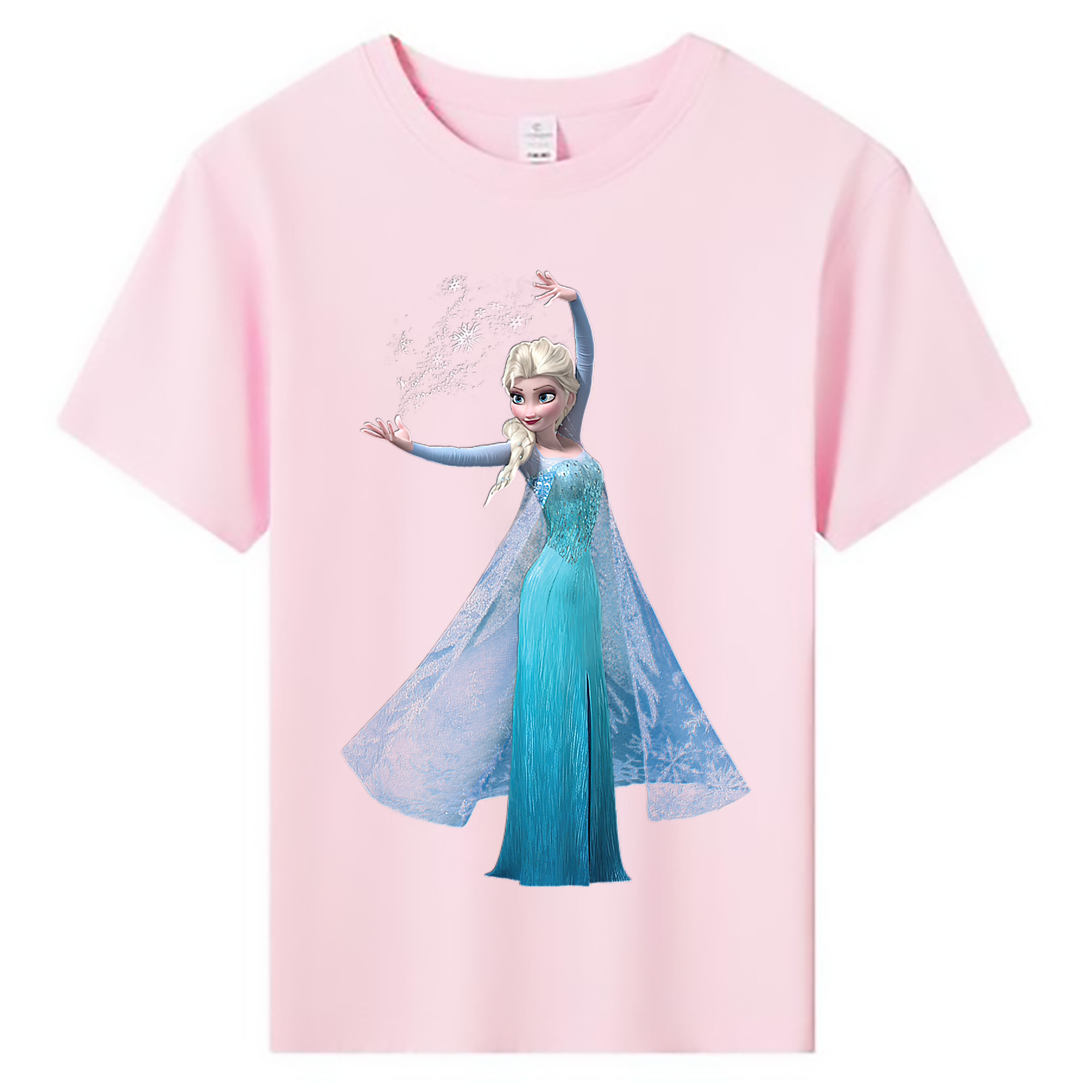 （画像用） アナと雪の女王 アンナ エルサ Frozen Anna Elsa 綿100％キッズTシャツ（フロントプリント）
