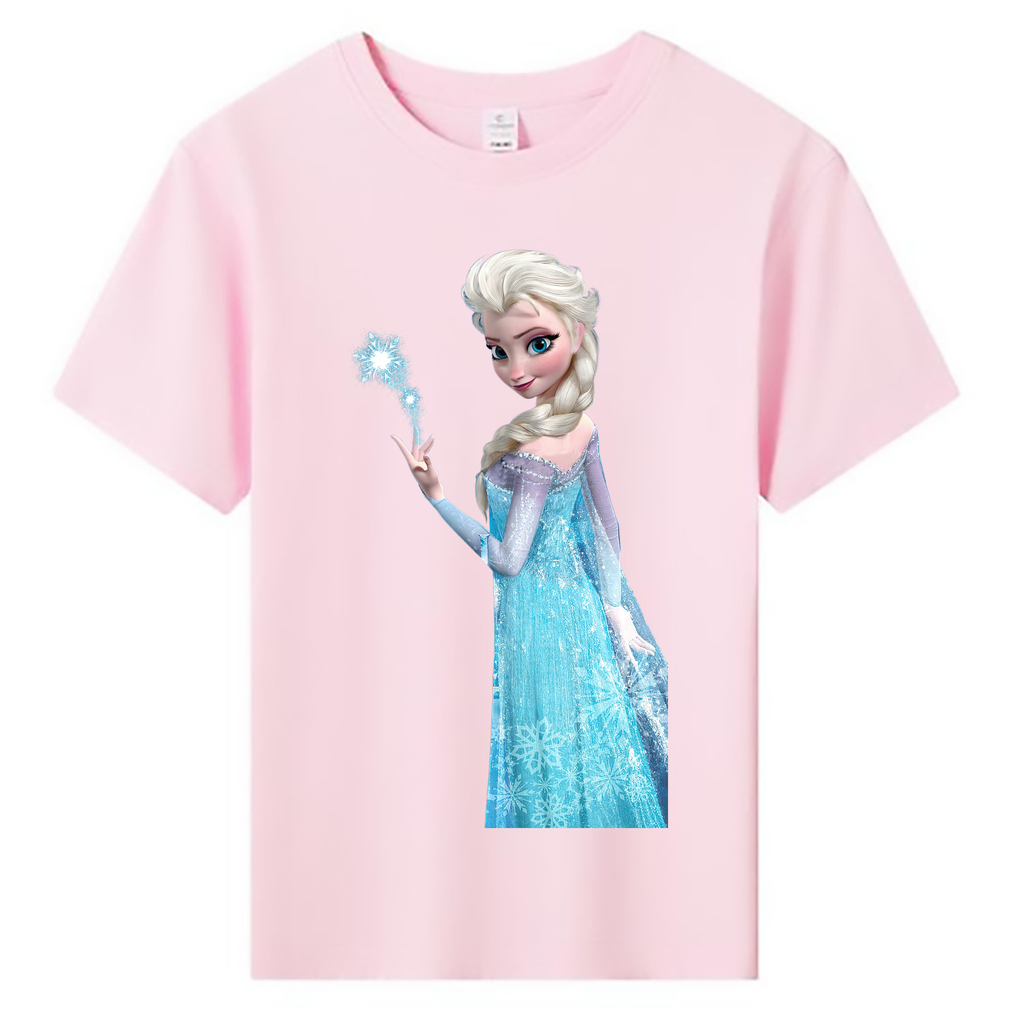 （画像用） アナと雪の女王 アンナ エルサ Frozen Anna Elsa 綿100％キッズTシャツ（フロントプリント）
