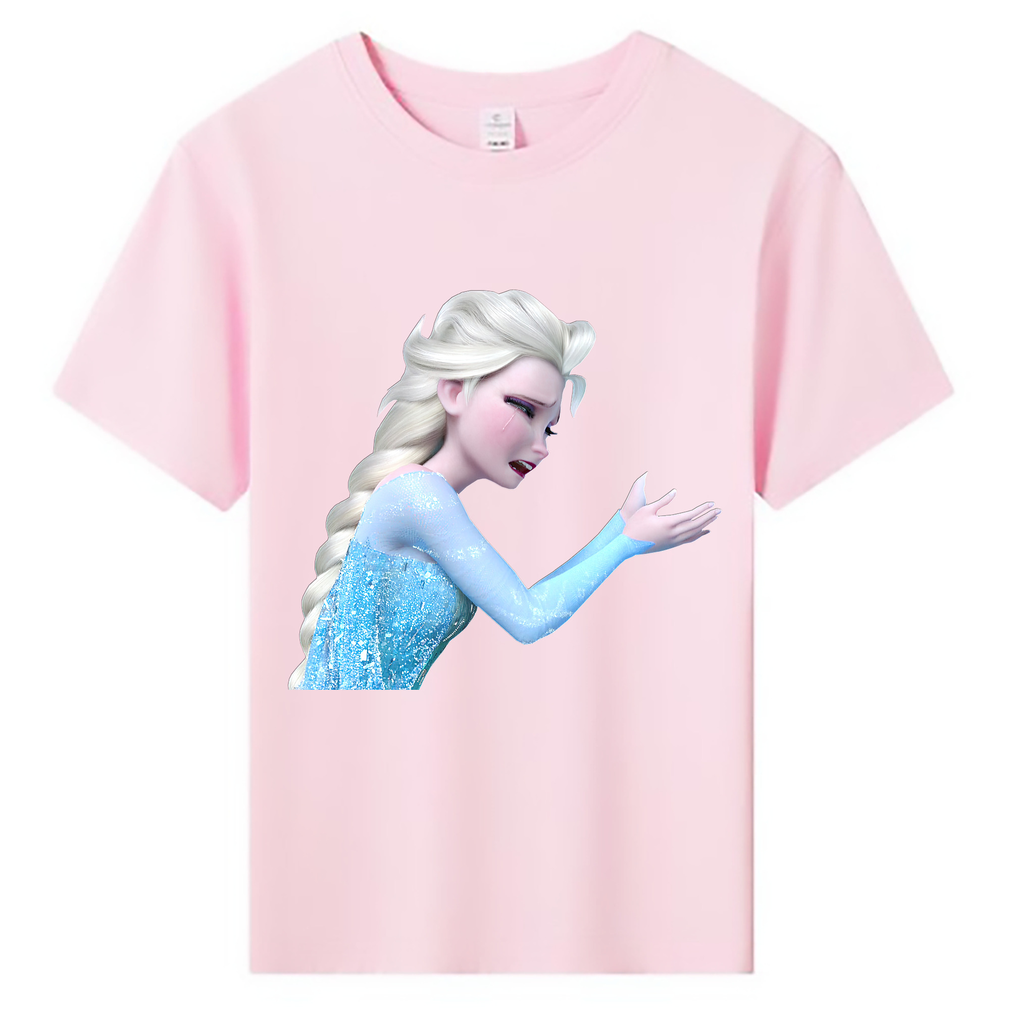 （画像用） アナと雪の女王 アンナ エルサ Frozen Anna Elsa 綿100％キッズTシャツ（フロントプリント）