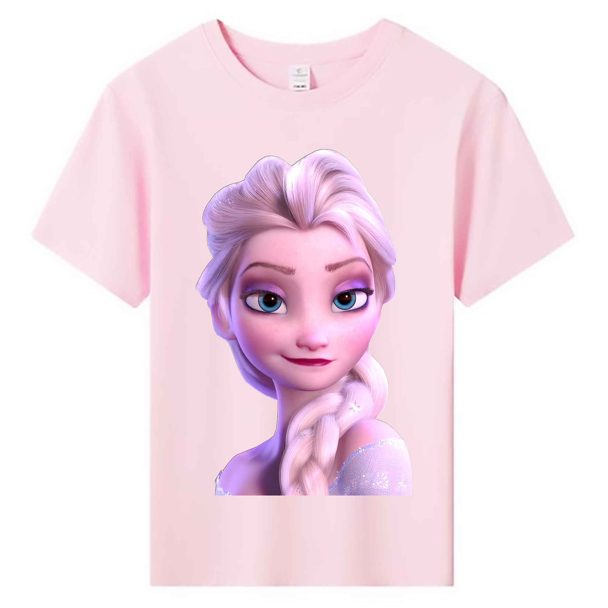 （画像用） アナと雪の女王 アンナ エルサ Frozen Anna Elsa 綿100％キッズTシャツ（フロントプリント）