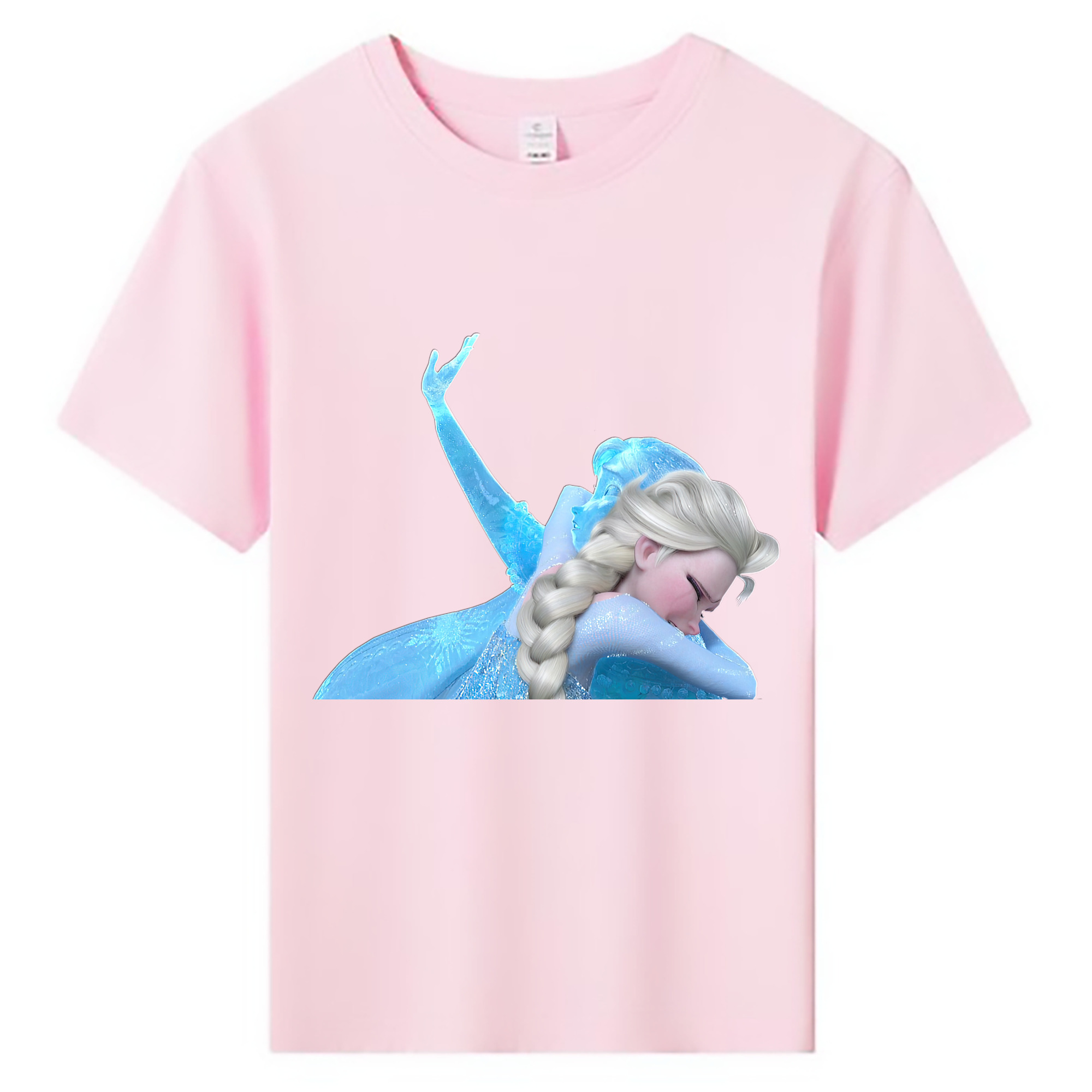 （画像用） アナと雪の女王 アンナ エルサ Frozen Anna Elsa 綿100％キッズTシャツ（フロントプリント）
