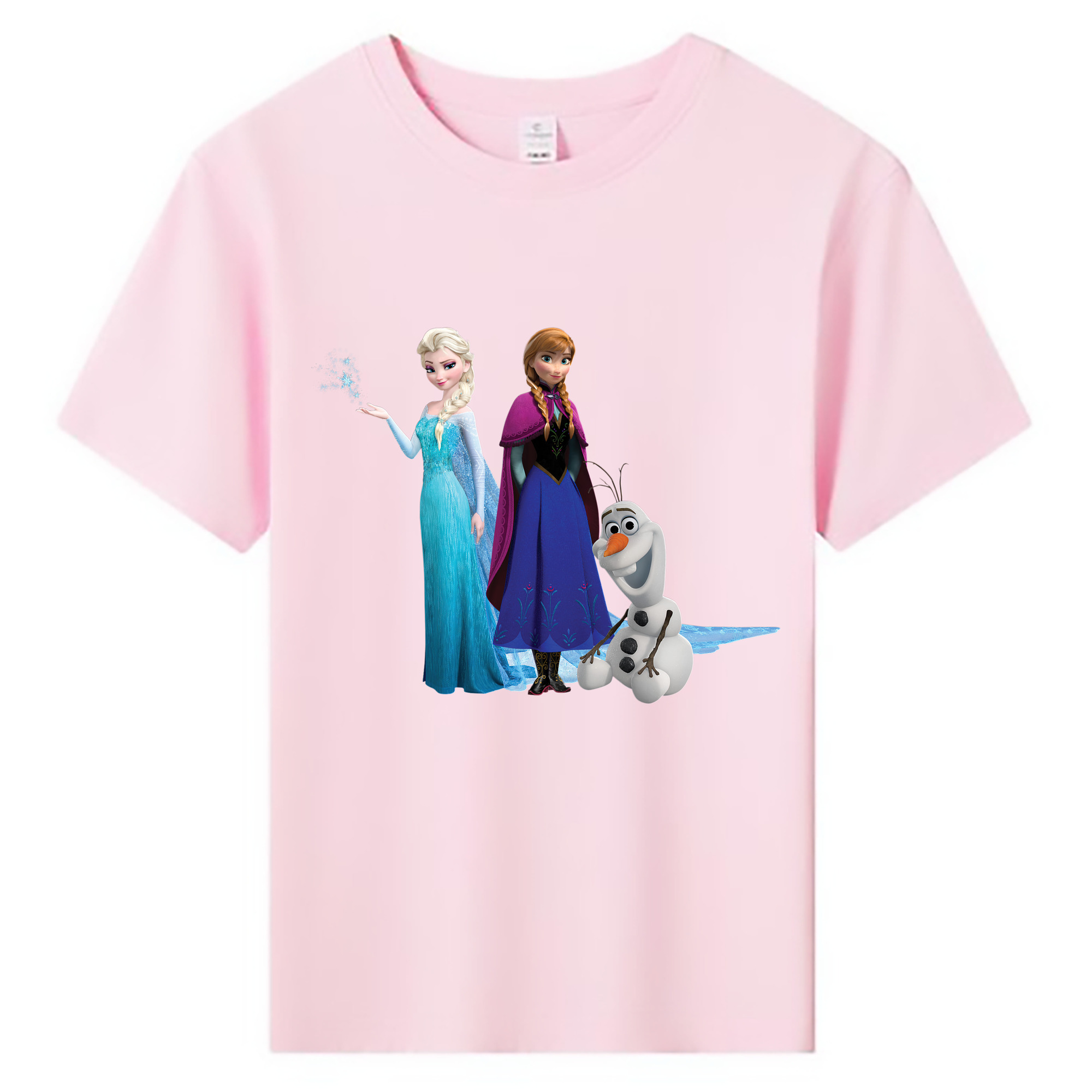（画像用） アナと雪の女王 アンナ エルサ Frozen Anna Elsa 綿100％キッズTシャツ（フロントプリント）
