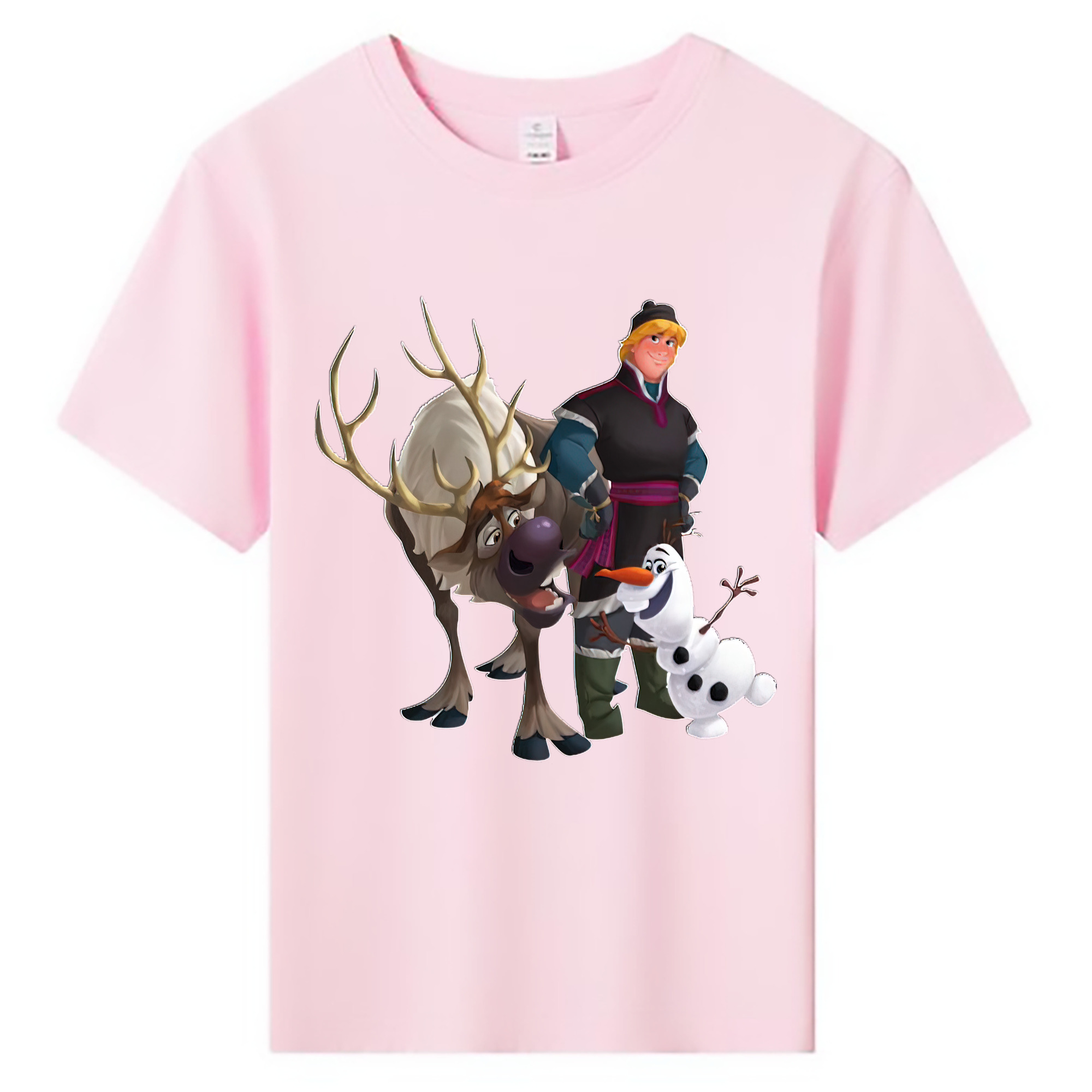 （画像用） アナと雪の女王 アンナ エルサ Frozen Anna Elsa 綿100％キッズTシャツ（フロントプリント）