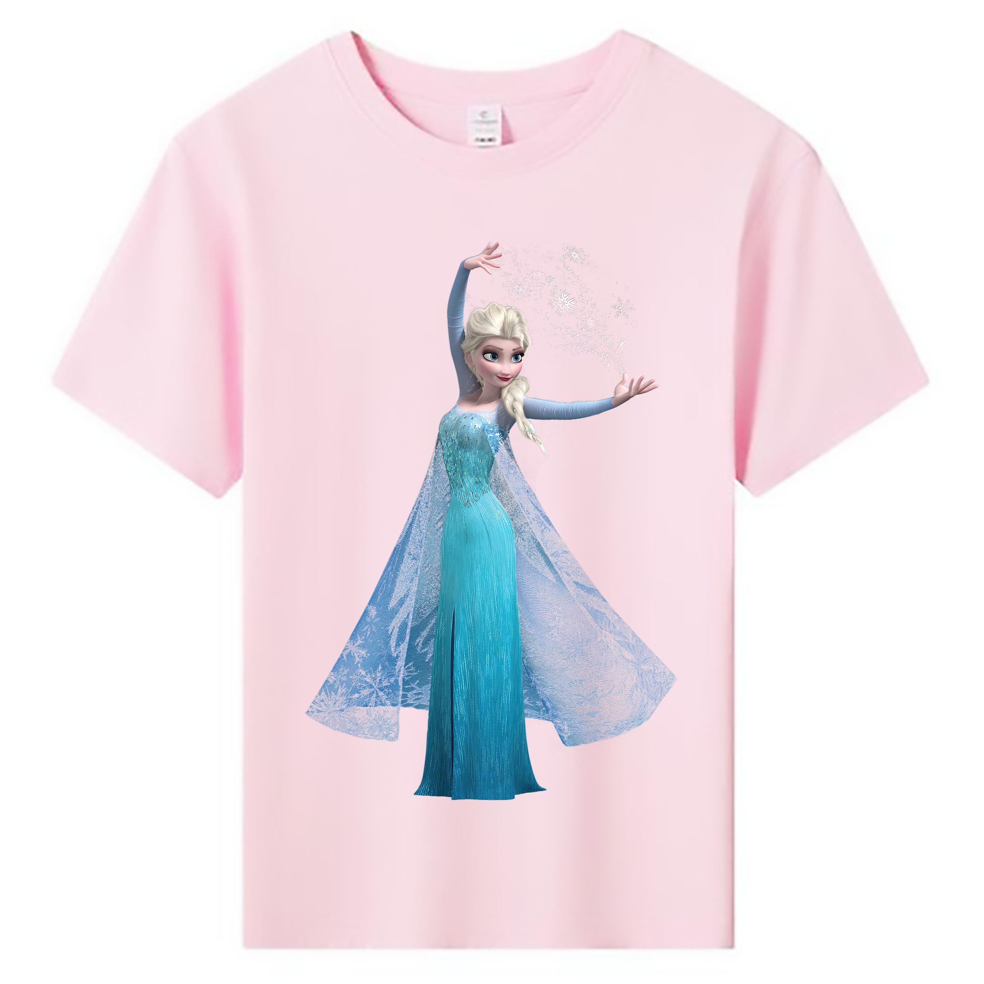 （画像用） アナと雪の女王 アンナ エルサ Frozen Anna Elsa 綿100％キッズTシャツ（フロントプリント）