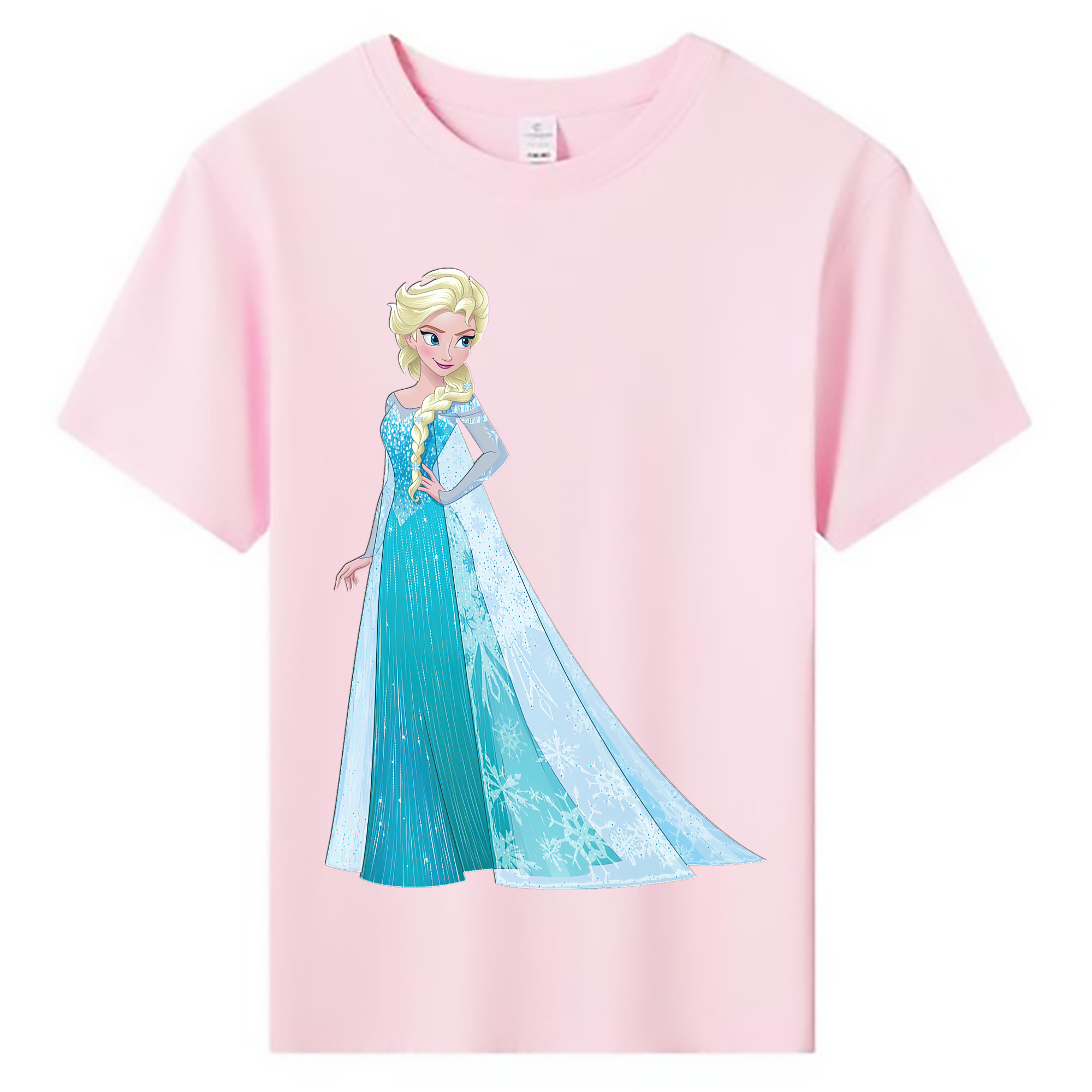 （画像用） アナと雪の女王 アンナ エルサ Frozen Anna Elsa 綿100％キッズTシャツ（フロントプリント）