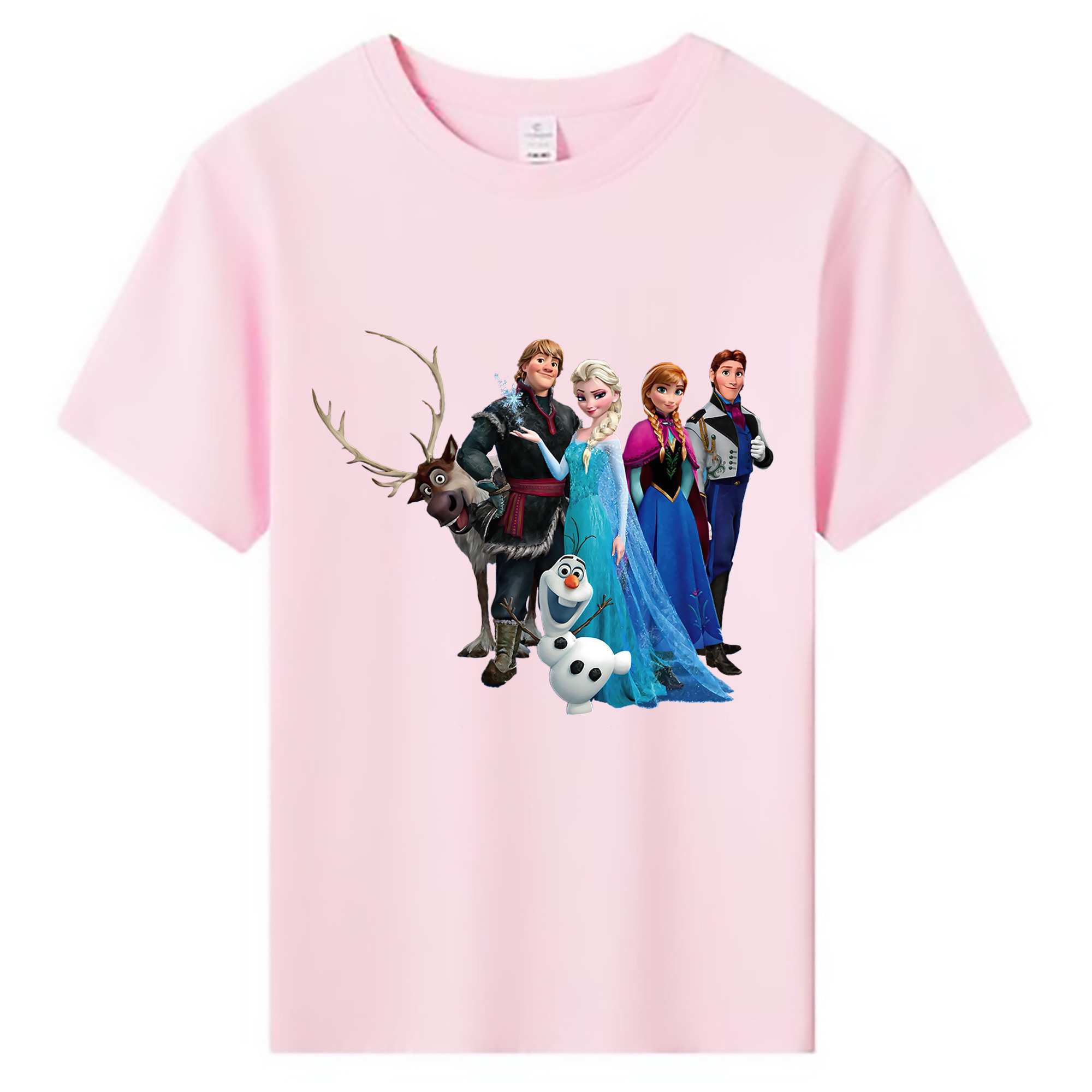 （画像用） アナと雪の女王 アンナ エルサ Frozen Anna Elsa 綿100％キッズTシャツ（フロントプリント）