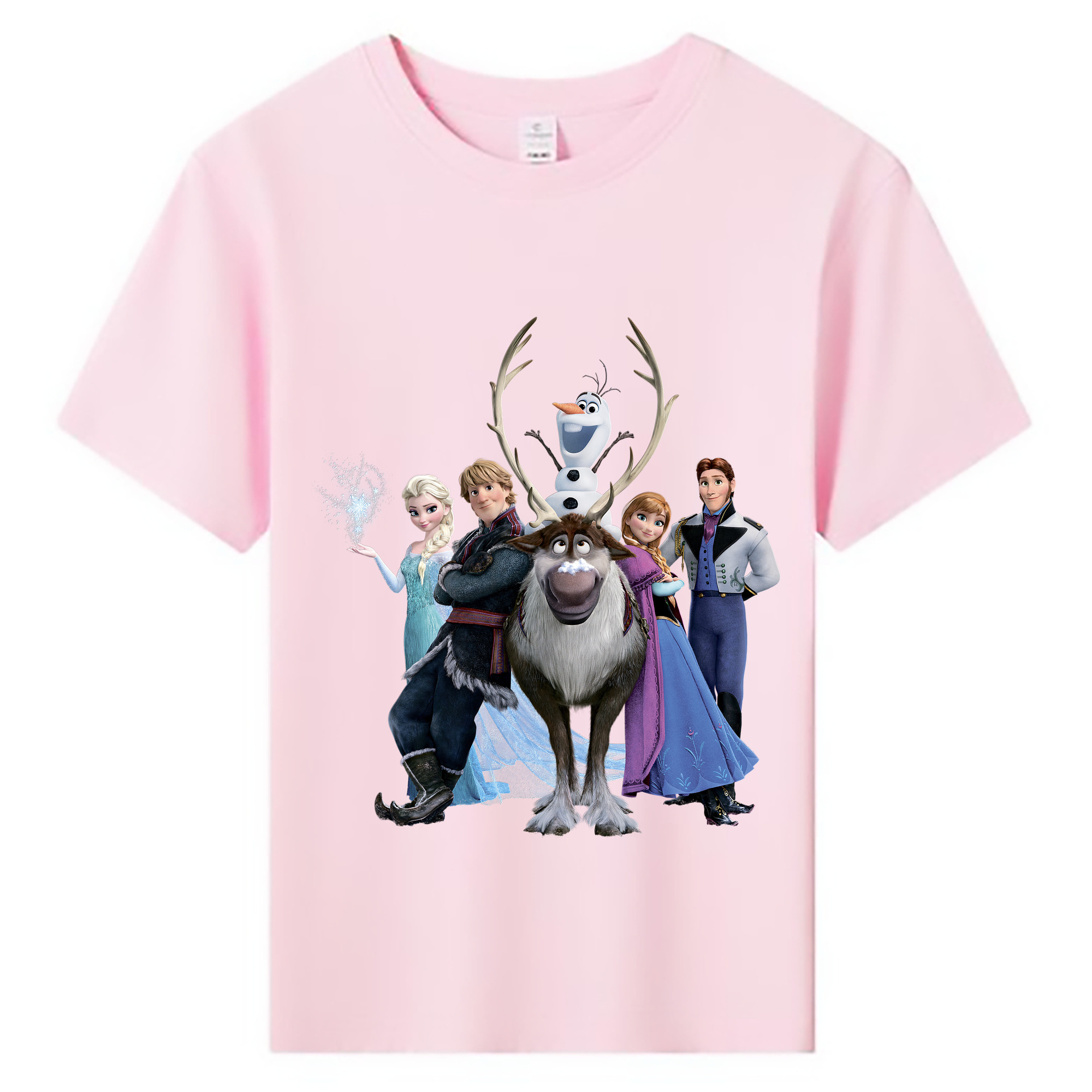 （画像用） アナと雪の女王 アンナ エルサ Frozen Anna Elsa 綿100％キッズTシャツ（フロントプリント）