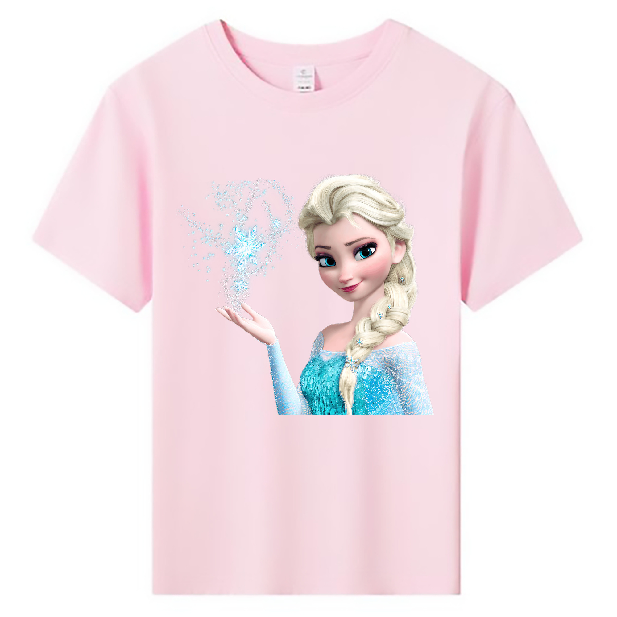 （画像用） アナと雪の女王 アンナ エルサ Frozen Anna Elsa 綿100％キッズTシャツ（フロントプリント）