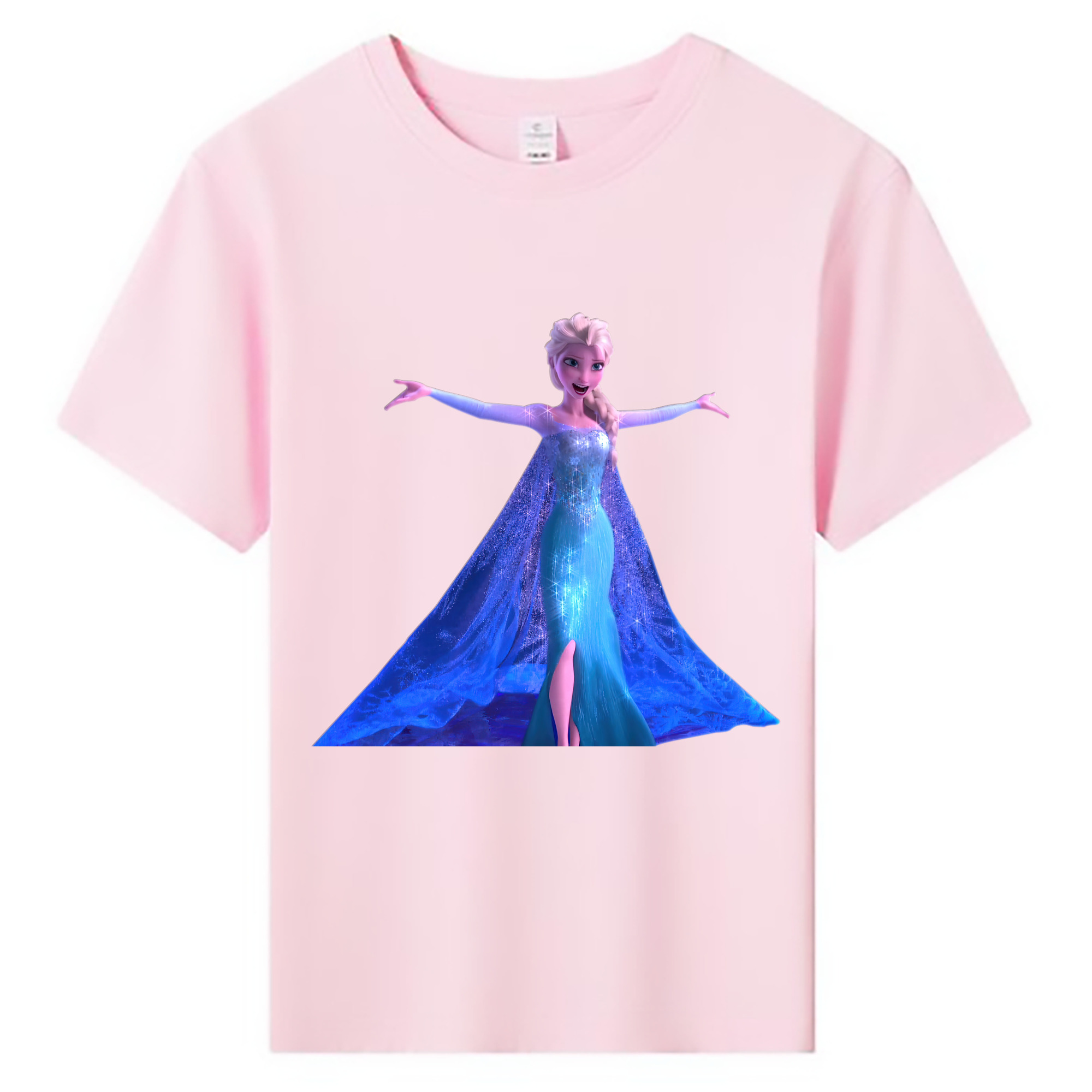 （画像用） アナと雪の女王 アンナ エルサ Frozen Anna Elsa 綿100％キッズTシャツ（フロントプリント）