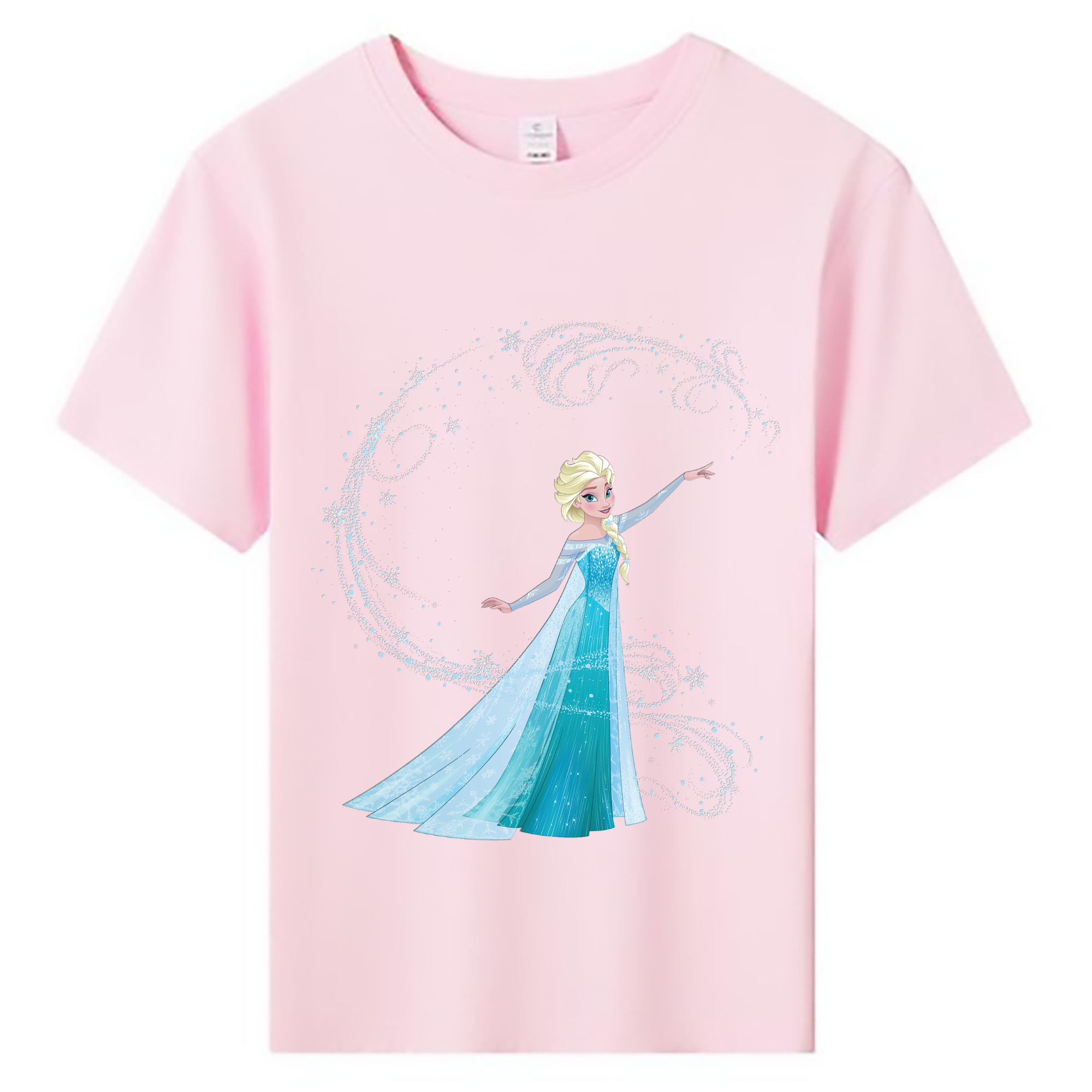 （画像用） アナと雪の女王 アンナ エルサ Frozen Anna Elsa 綿100％キッズTシャツ（フロントプリント）