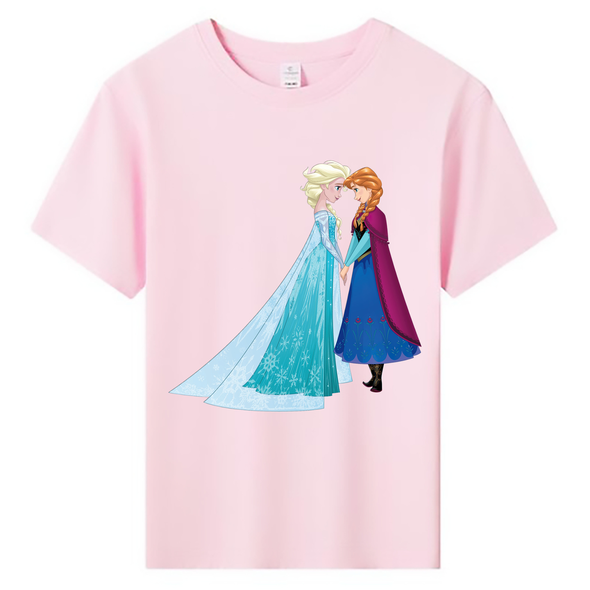 （画像用） アナと雪の女王 アンナ エルサ Frozen Anna Elsa 綿100％キッズTシャツ（フロントプリント）