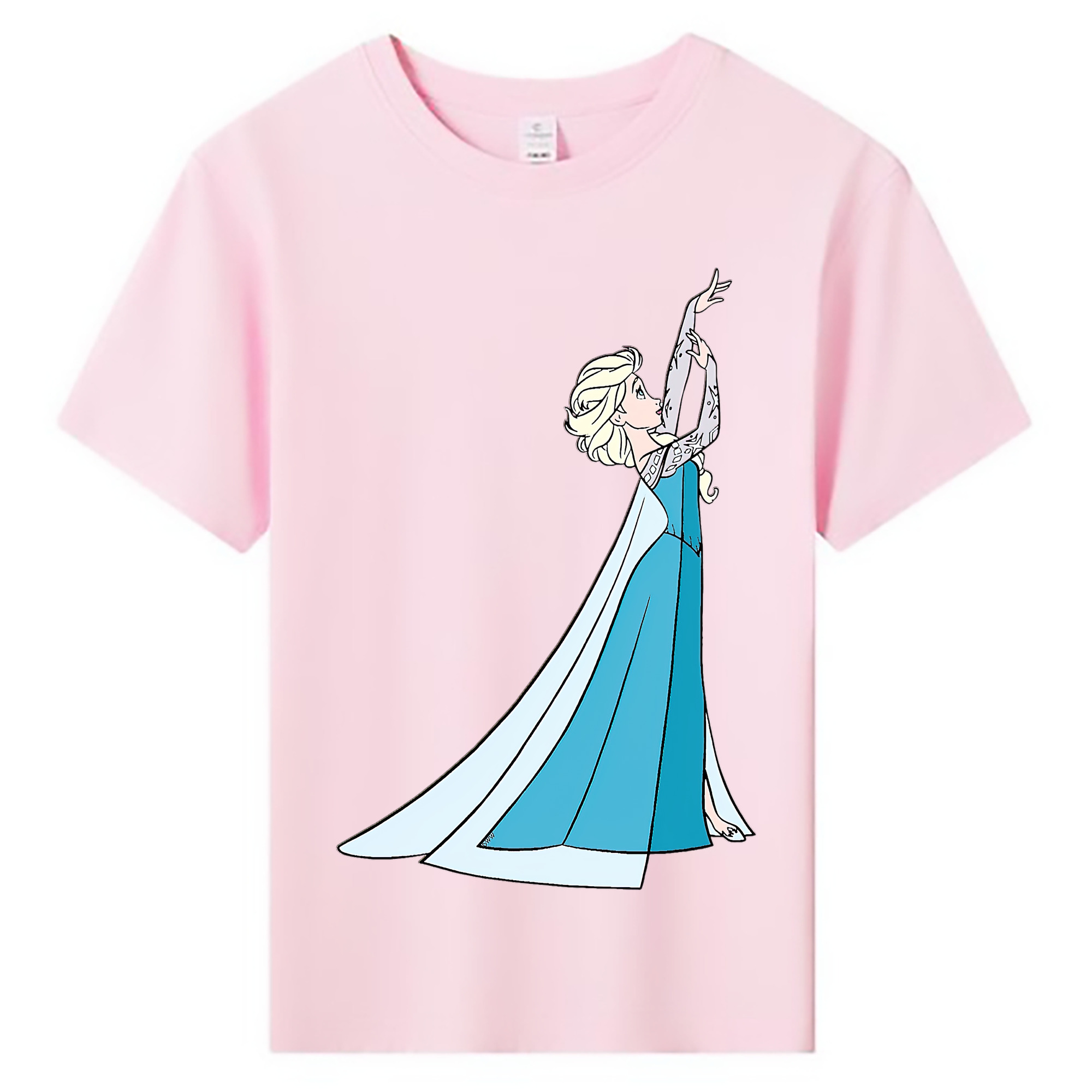 （画像用） アナと雪の女王 アンナ エルサ Frozen Anna Elsa 綿100％キッズTシャツ（フロントプリント）