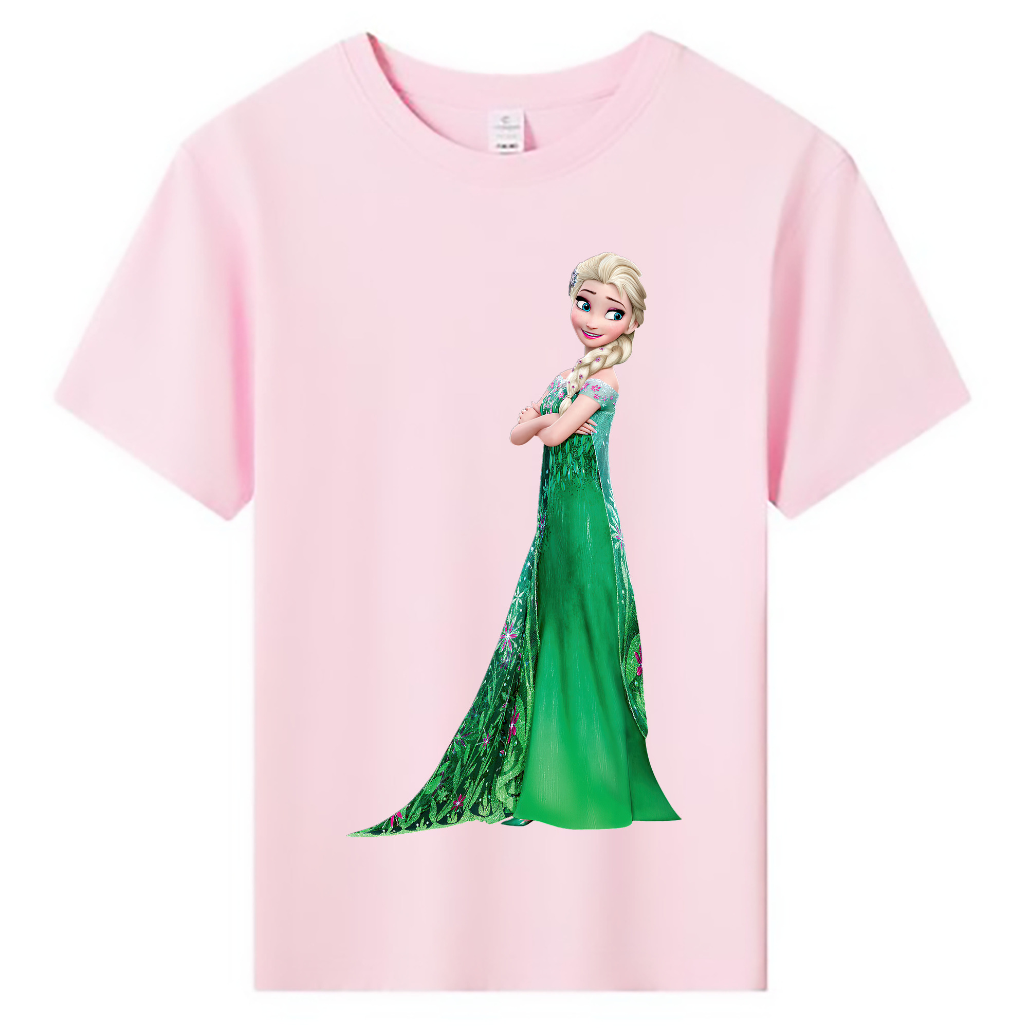 （画像用） アナと雪の女王 アンナ エルサ Frozen Anna Elsa 綿100％キッズTシャツ（フロントプリント）