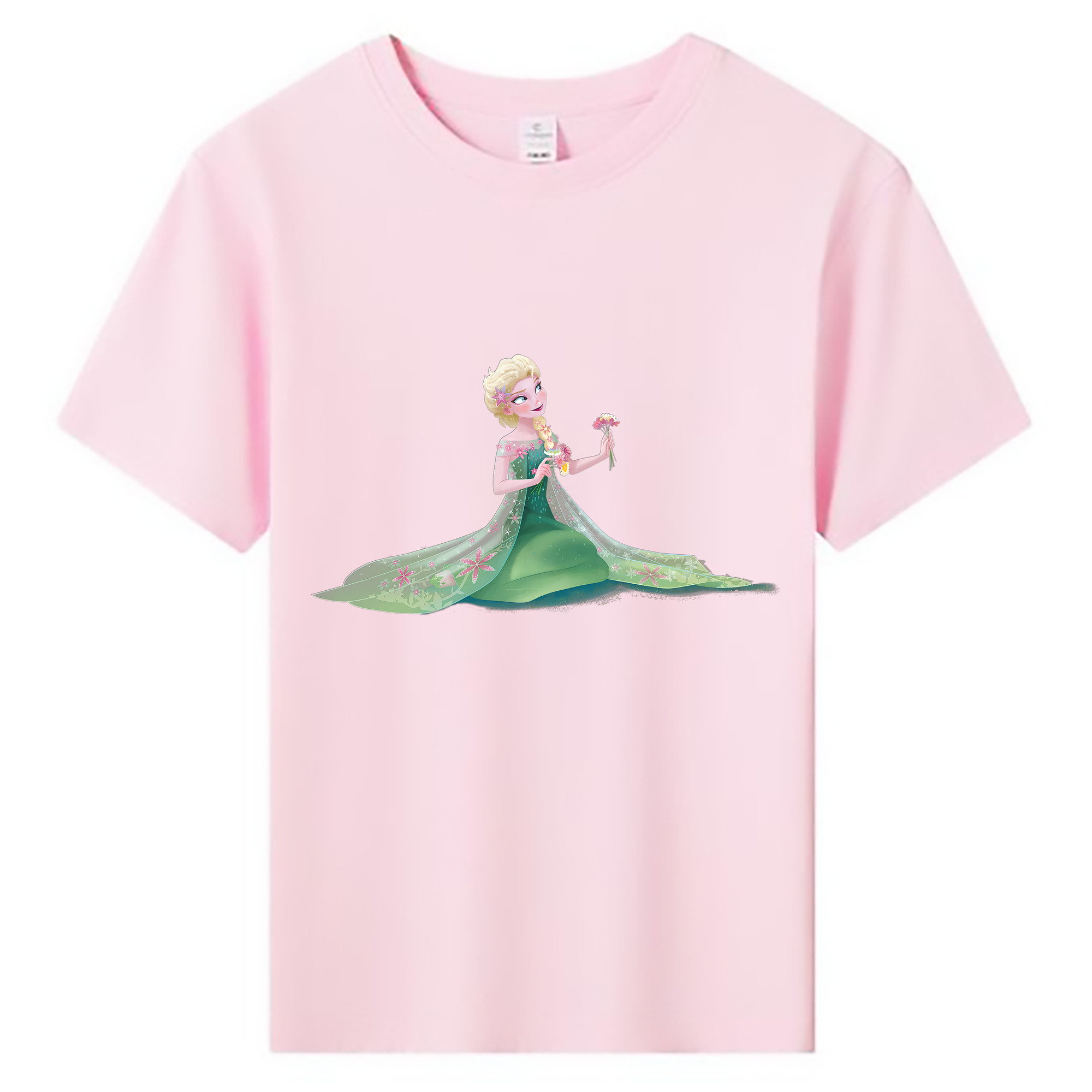 （画像用） アナと雪の女王 アンナ エルサ Frozen Anna Elsa 綿100％キッズTシャツ（フロントプリント）