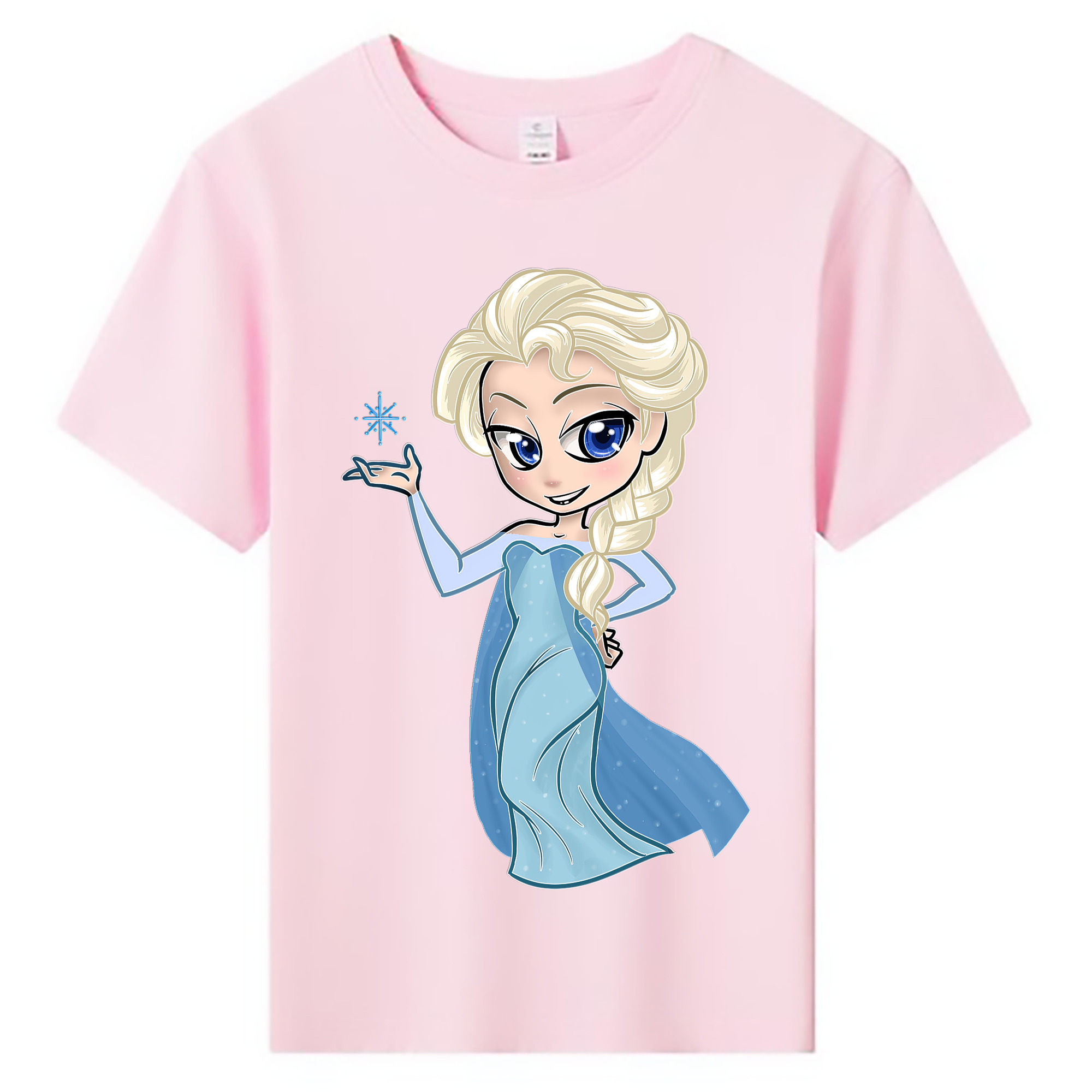 （画像用） アナと雪の女王 アンナ エルサ Frozen Anna Elsa 綿100％キッズTシャツ（フロントプリント）