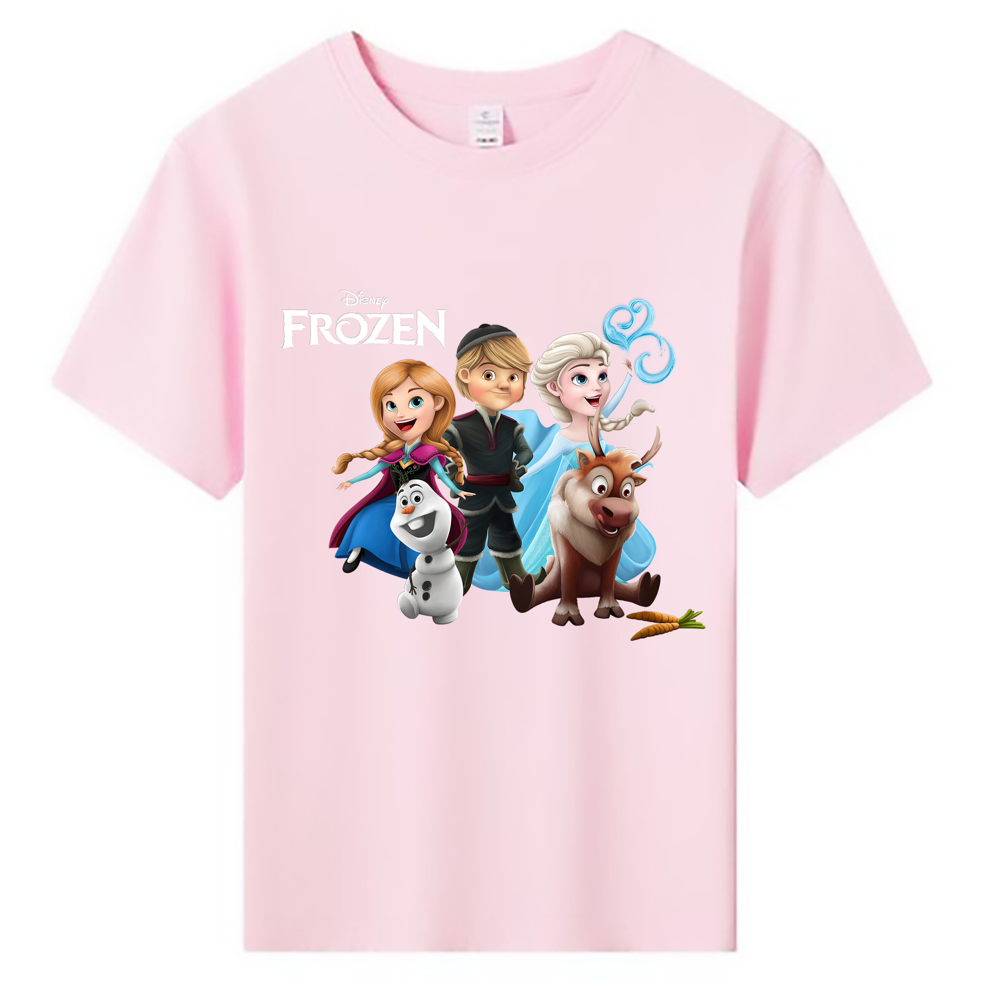 （画像用） アナと雪の女王 アンナ エルサ Frozen Anna Elsa 綿100％キッズTシャツ（フロントプリント）