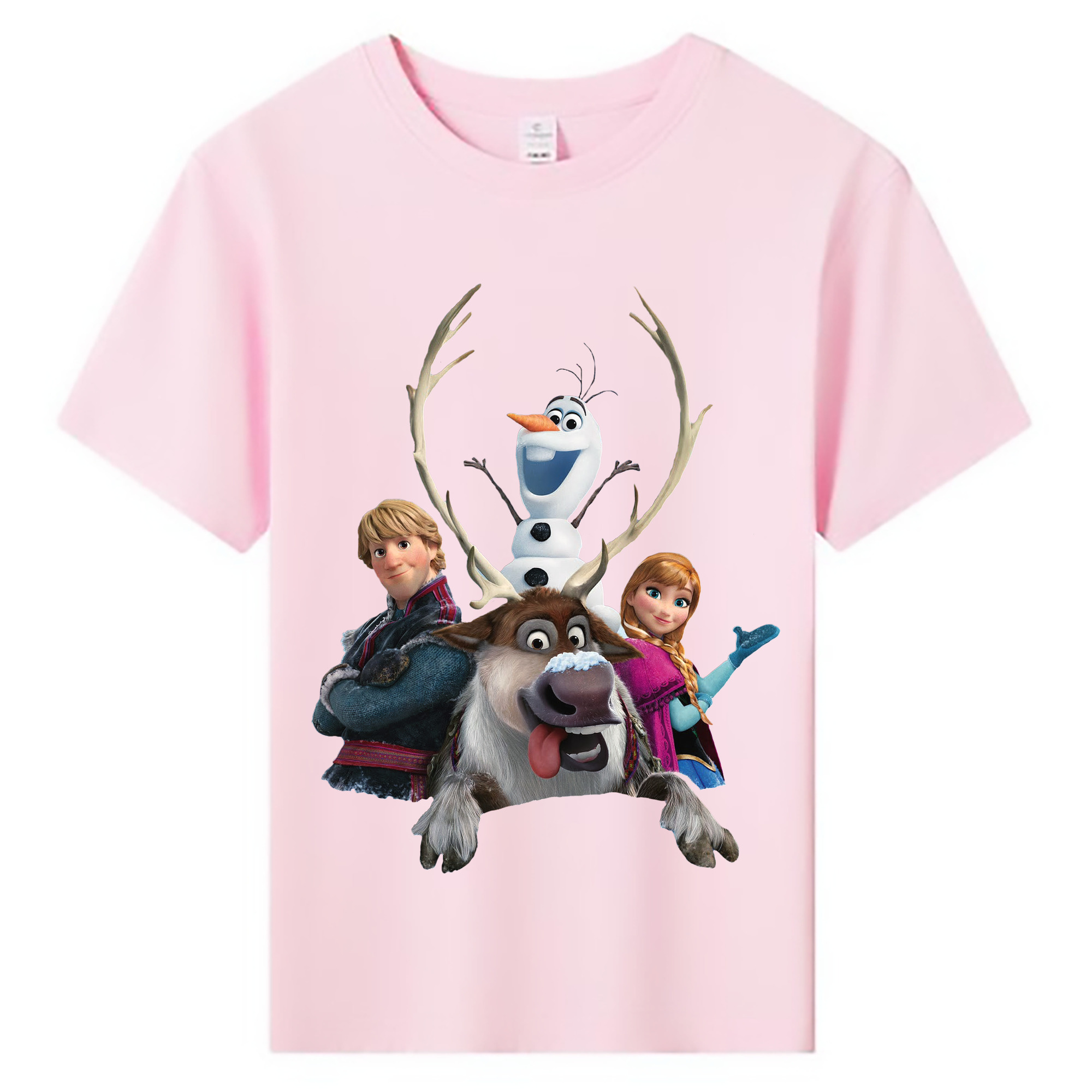 （画像用） アナと雪の女王 アンナ エルサ Frozen Anna Elsa 綿100％キッズTシャツ（フロントプリント）