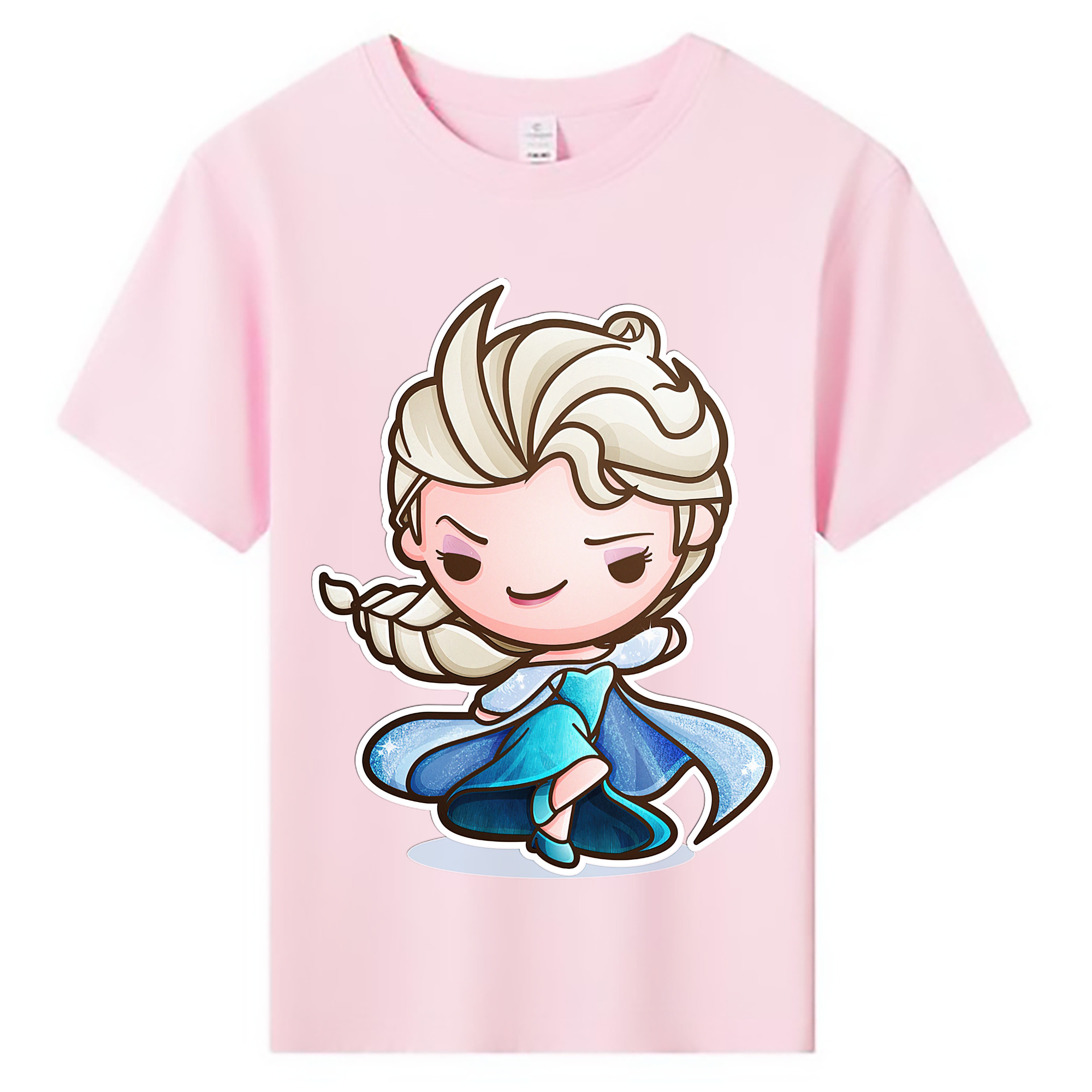 （画像用） アナと雪の女王 アンナ エルサ Frozen Anna Elsa 綿100％キッズTシャツ（フロントプリント）