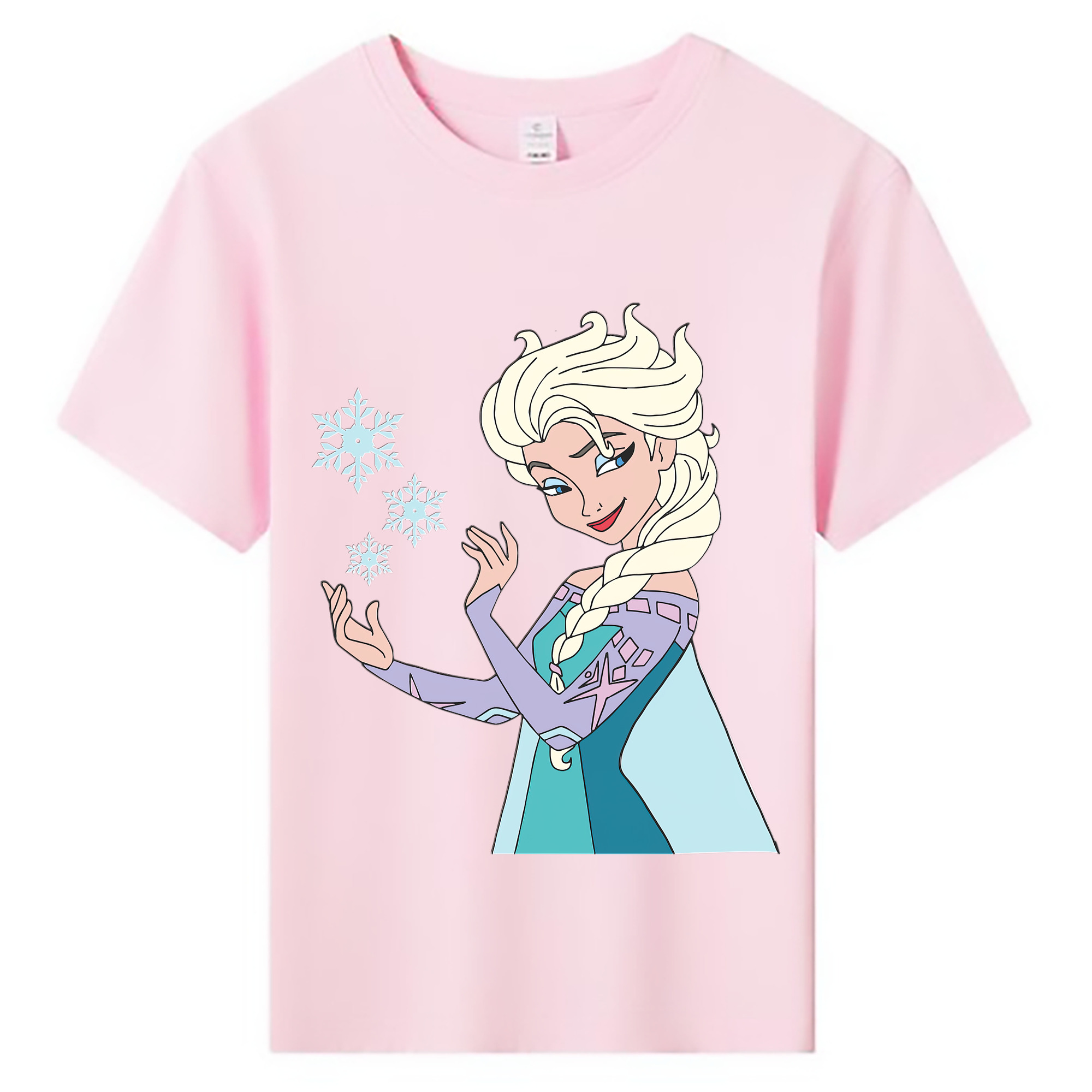 （画像用） アナと雪の女王 アンナ エルサ Frozen Anna Elsa 綿100％キッズTシャツ（フロントプリント）
